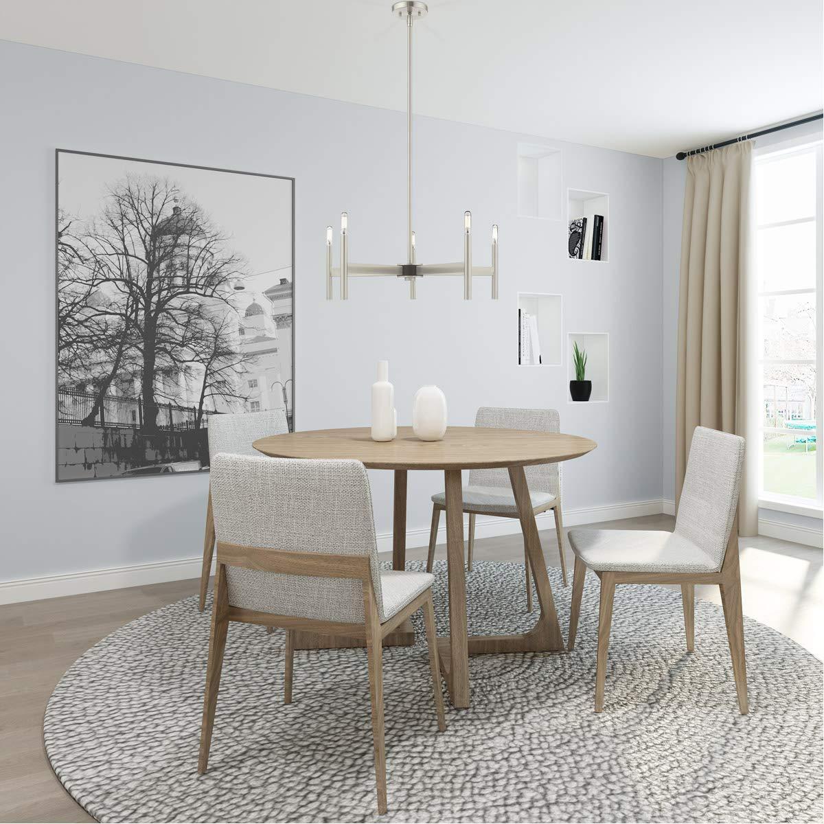 Livex Lighting Copenhagen 5 - Light Chandelier in  Brushed Nickel