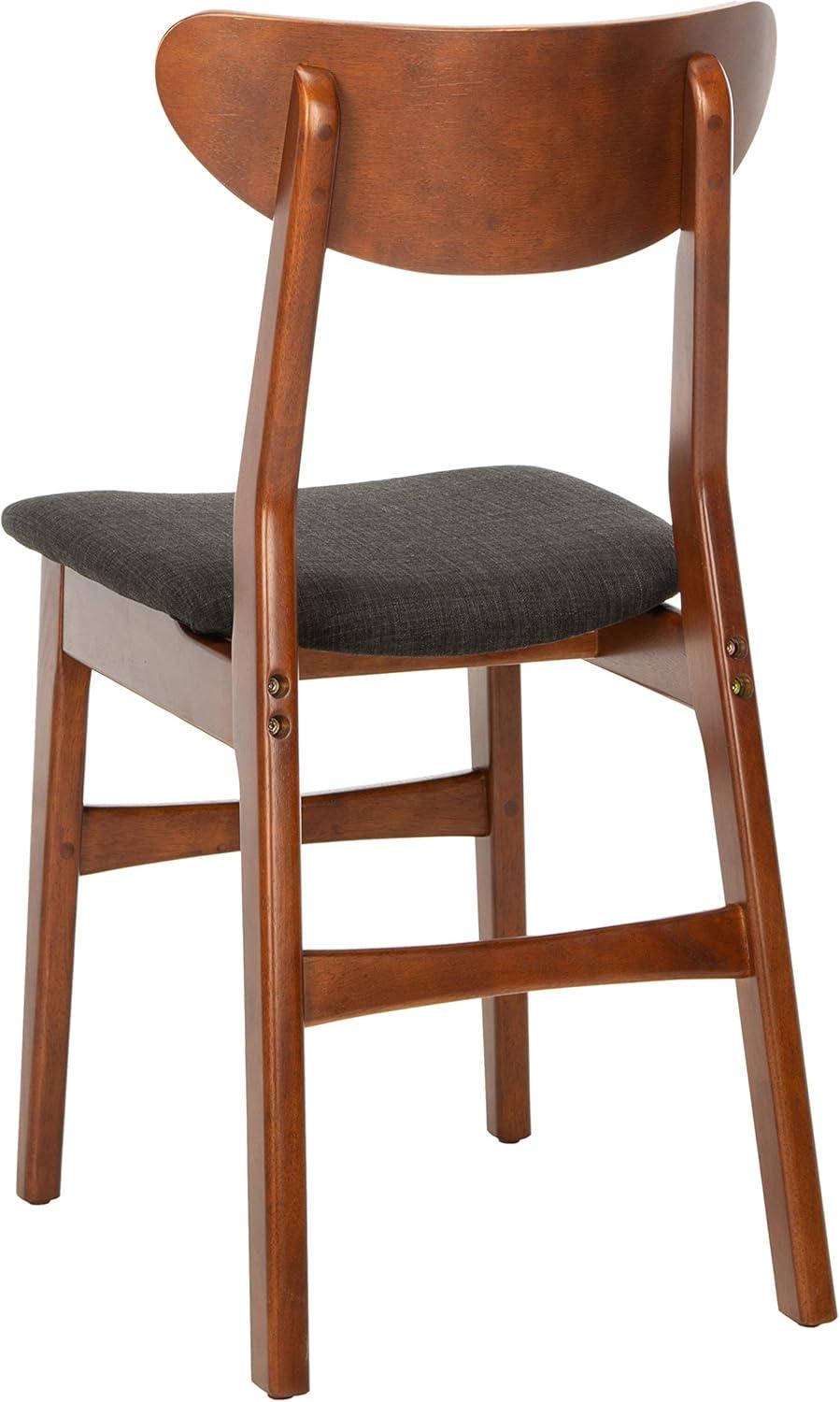 Lucca Retro Dining Chair (Set of 2) - DCH1001 - Walnut/Black - Safavieh