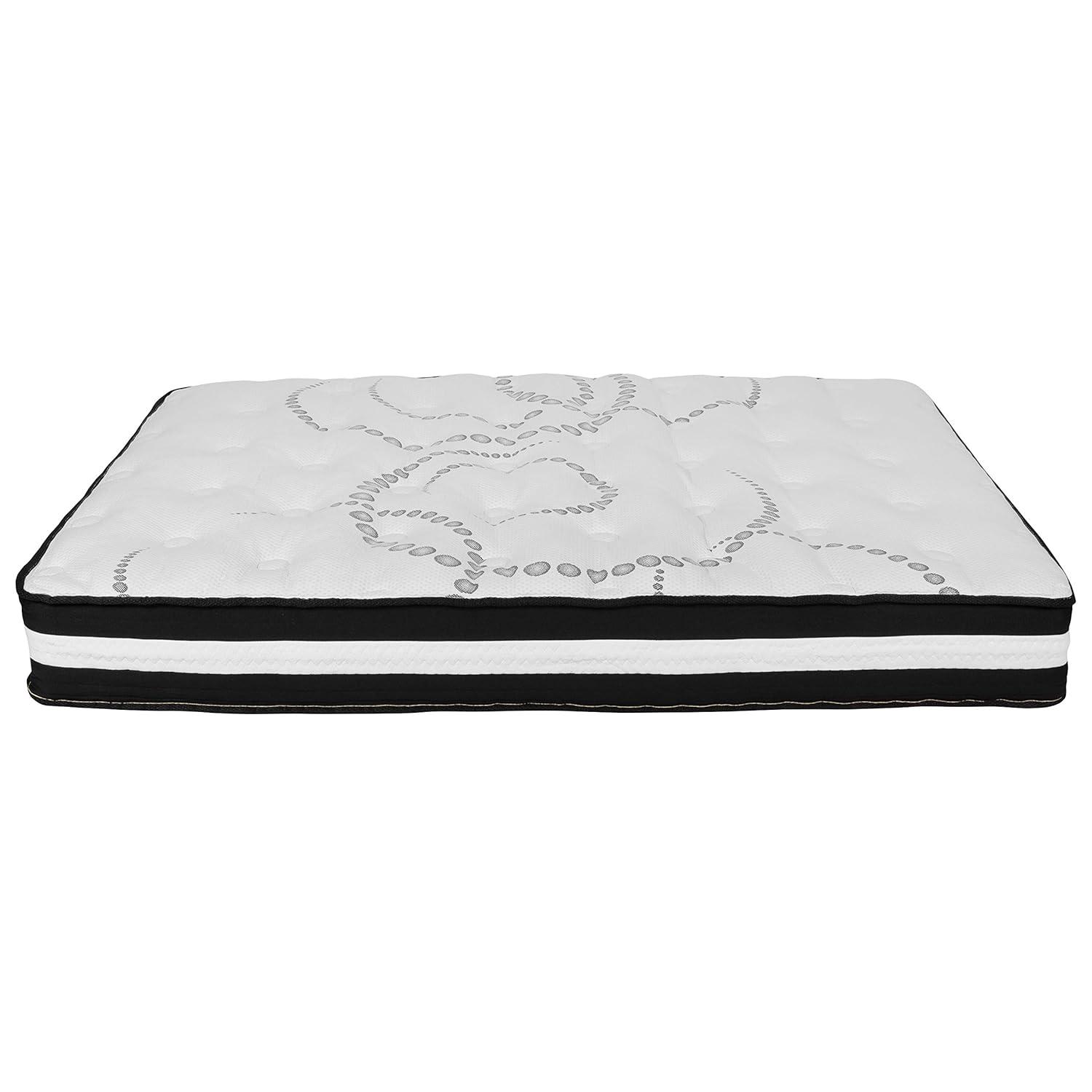 Merrick Lane 10 Inch Hybrid Full Size Mattress CertiPUR-US Certified Foam & Pocket Spring Mattress in a Box