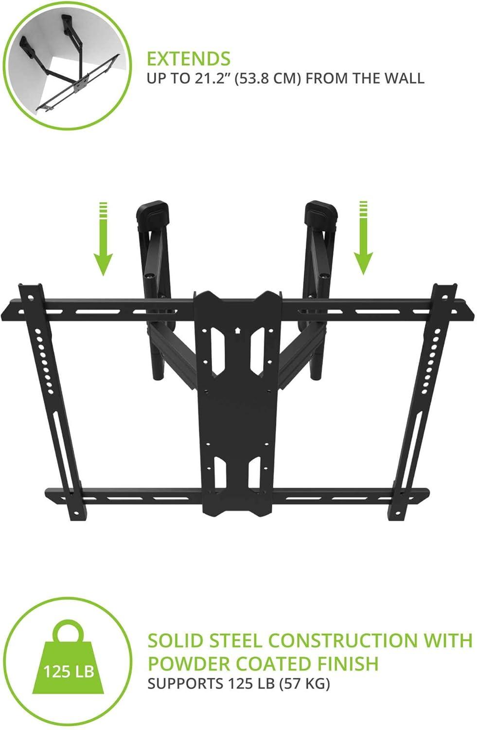 FlexiMount Black Steel Full-Motion Corner TV Mount for 37"-70"