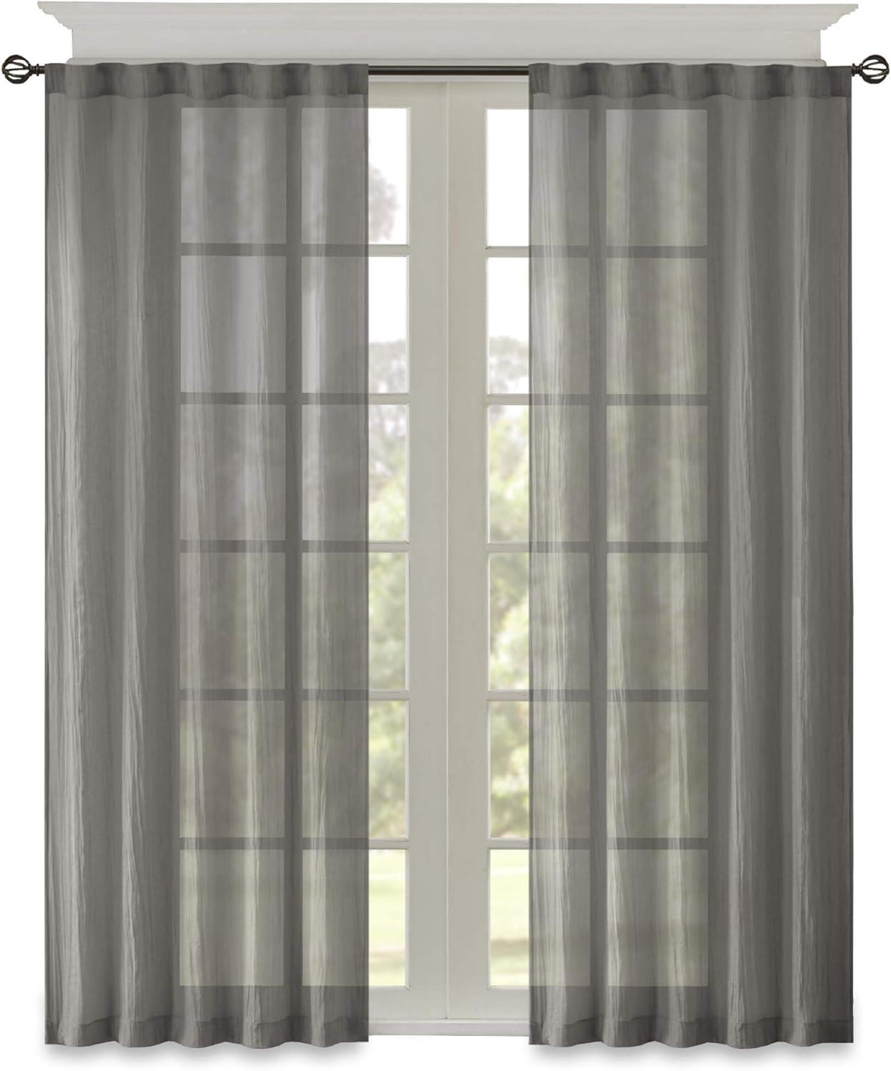 Harper Solid Crushed Curtain Panel Pair