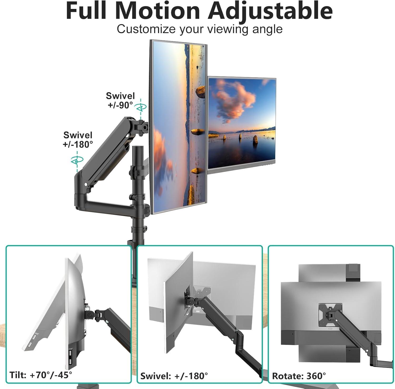 WALI GSDM002 2 TV & Monitor Mount with Accessories Included