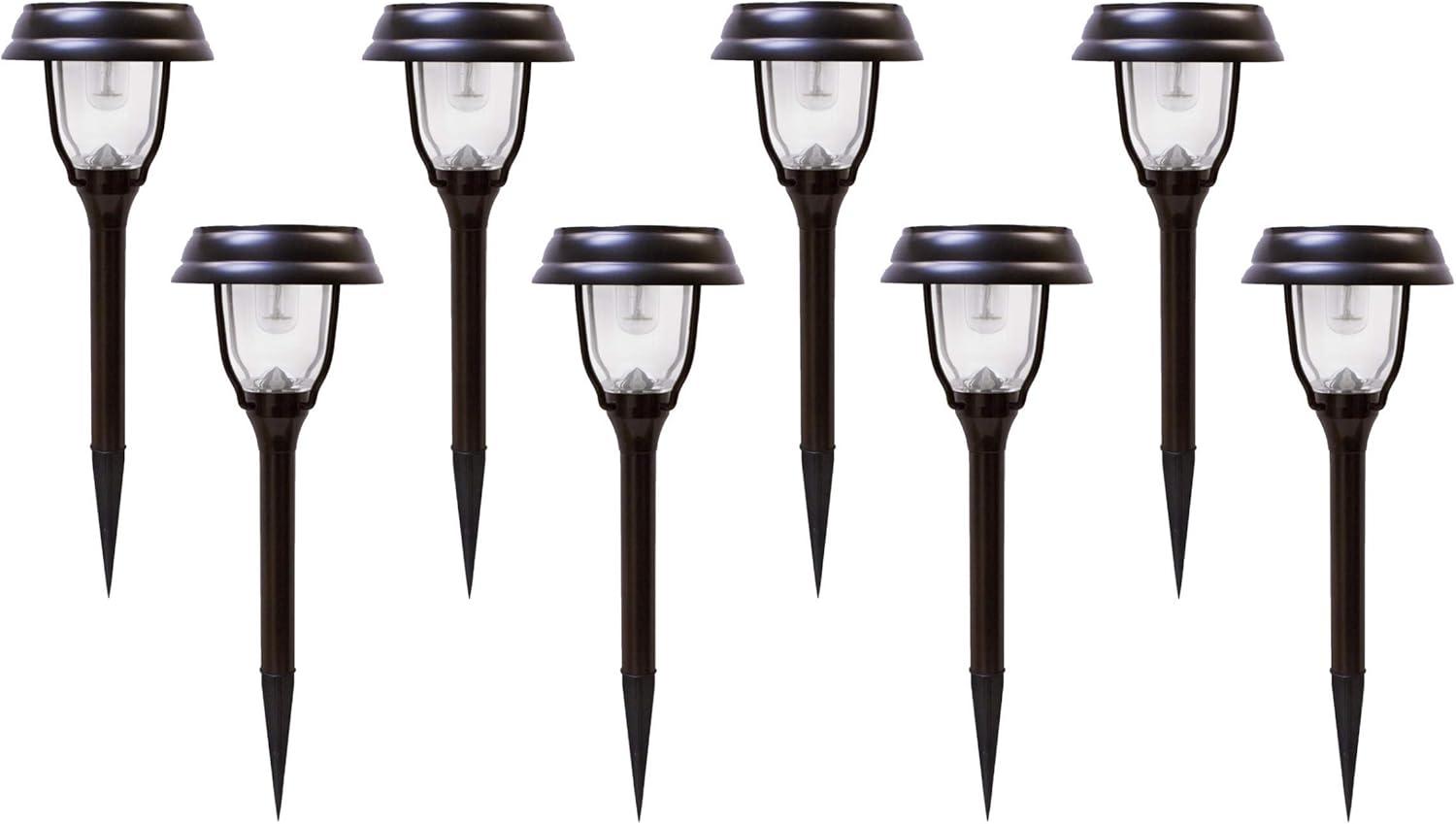 Bronze Solar Powered Integrated LED Aluminum Pathway Light - 8 Pack (Set of 8)