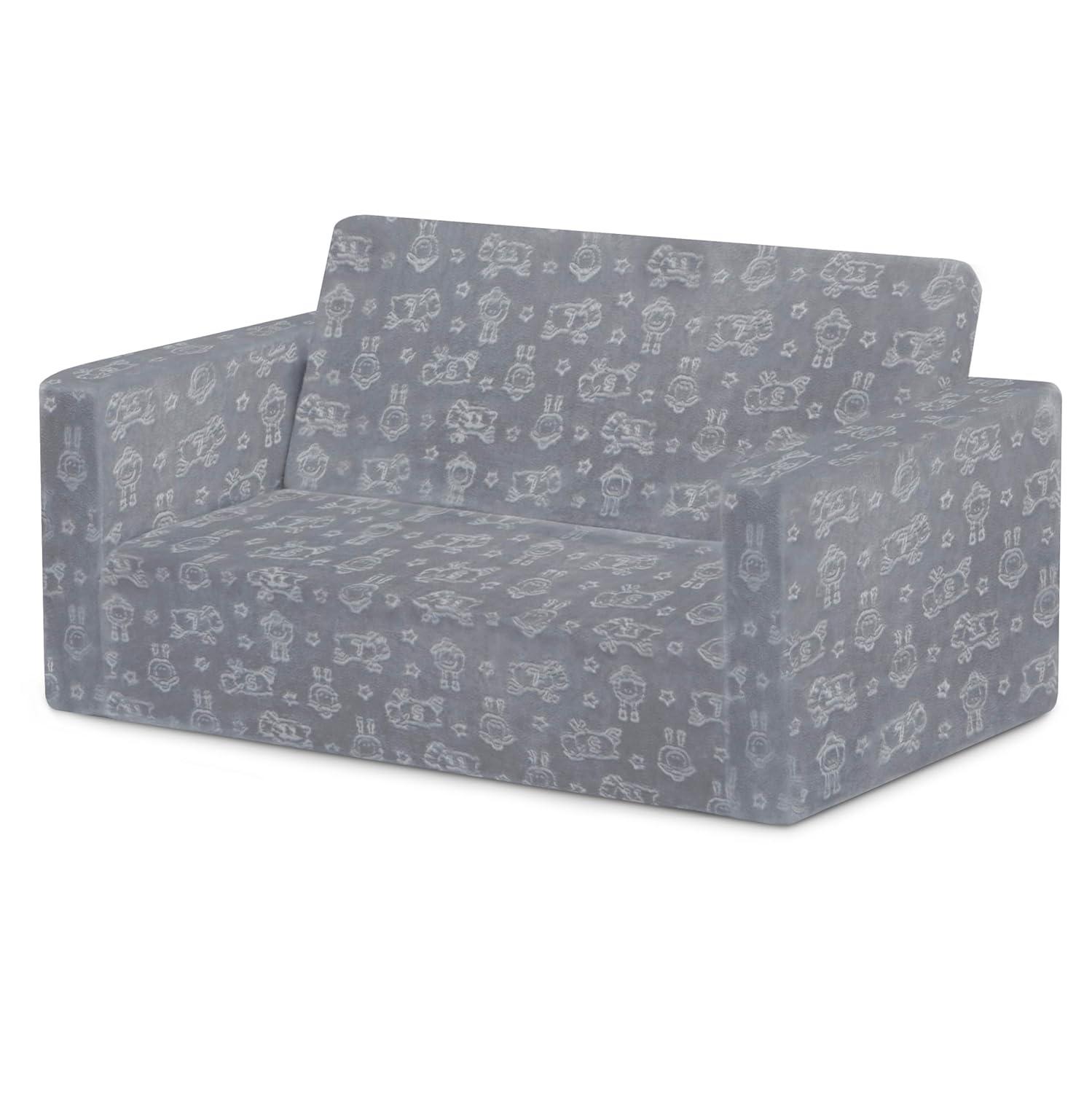 Serta Perfect Sleeper Extra Wide Comfy 2-in-1 Convertible Sofa to Lounger - Gray