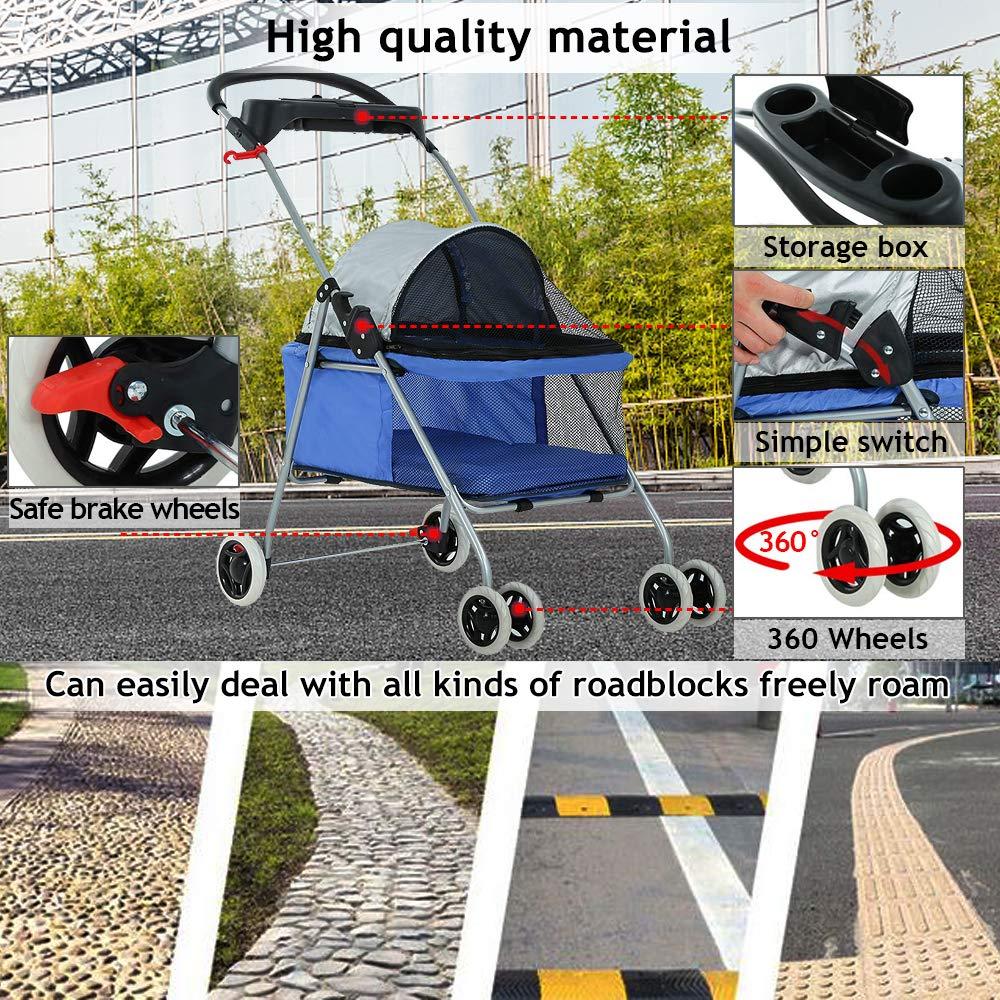 BestPet Foldable Pet Jogger Stroller