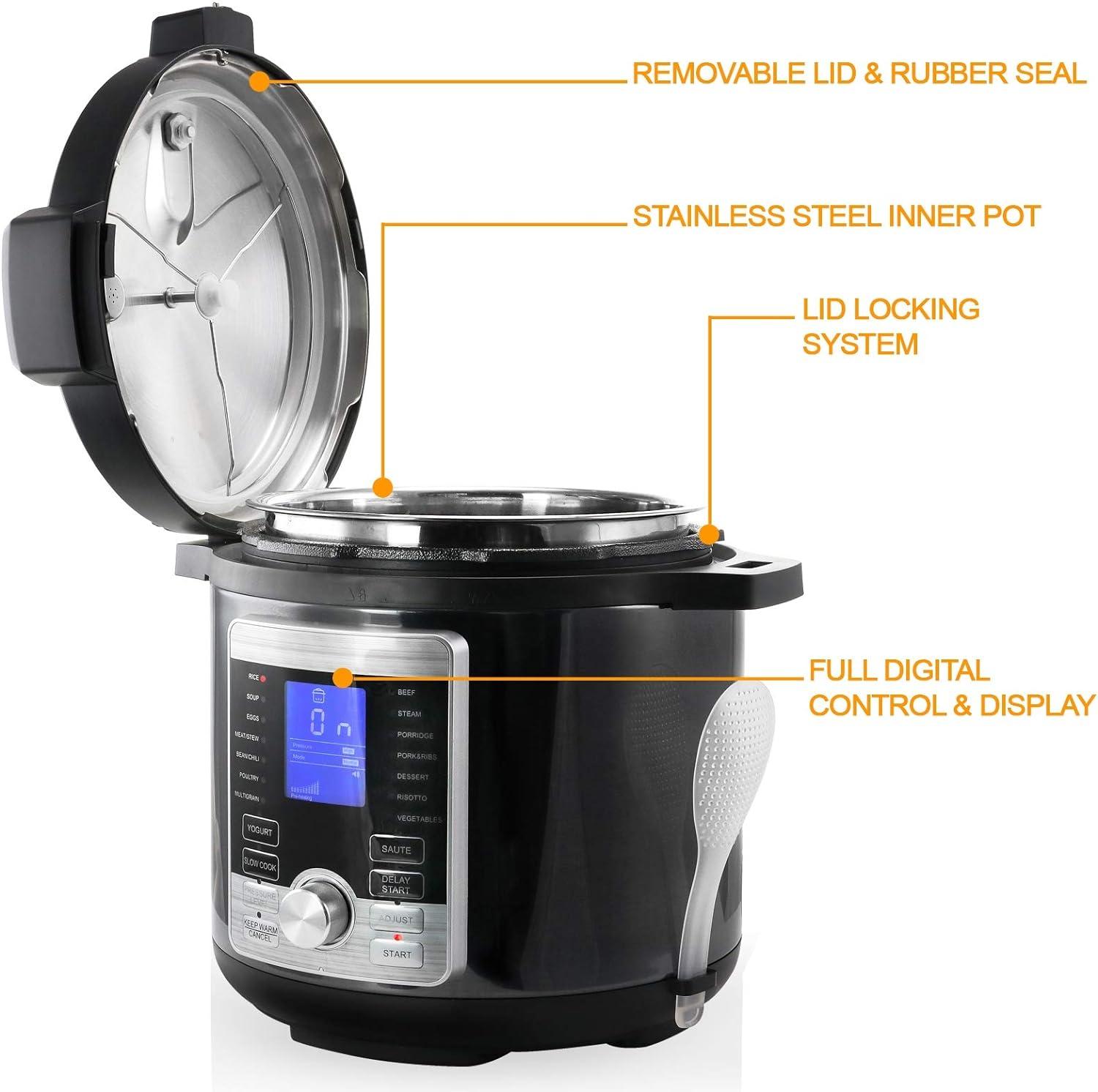 Mega Chef 6 Qt. Digital Electric Pressure Cooker