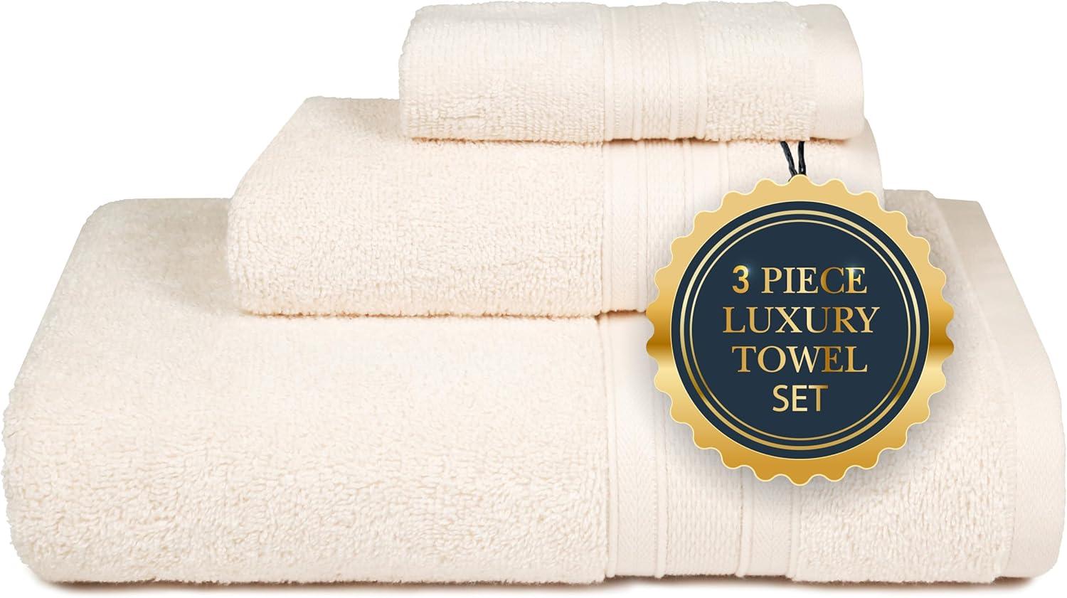 Linen Off-White Cotton 3-Piece Towel Set