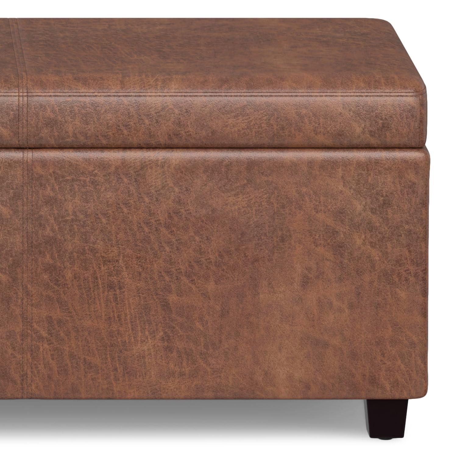 Simpli Home Avalon Extra Large Storage Ottoman Bench,Assembled