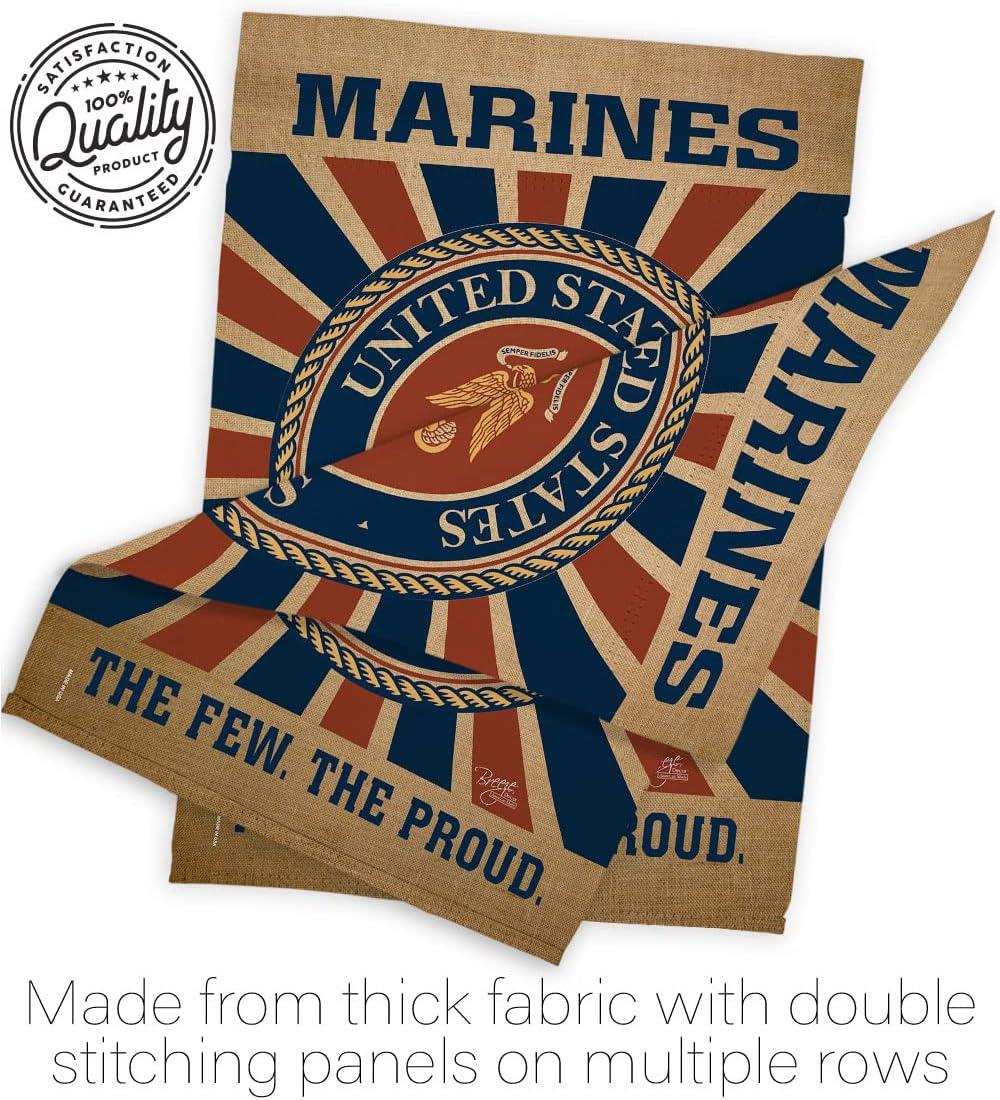 Breeze Decor Double Sided 18.5'' H x 13'' W Burlap Flag Set