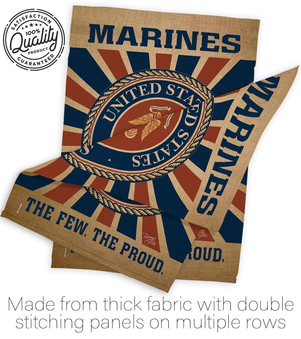 Breeze Decor Double Sided 18.5'' H x 13'' W Burlap Flag Set