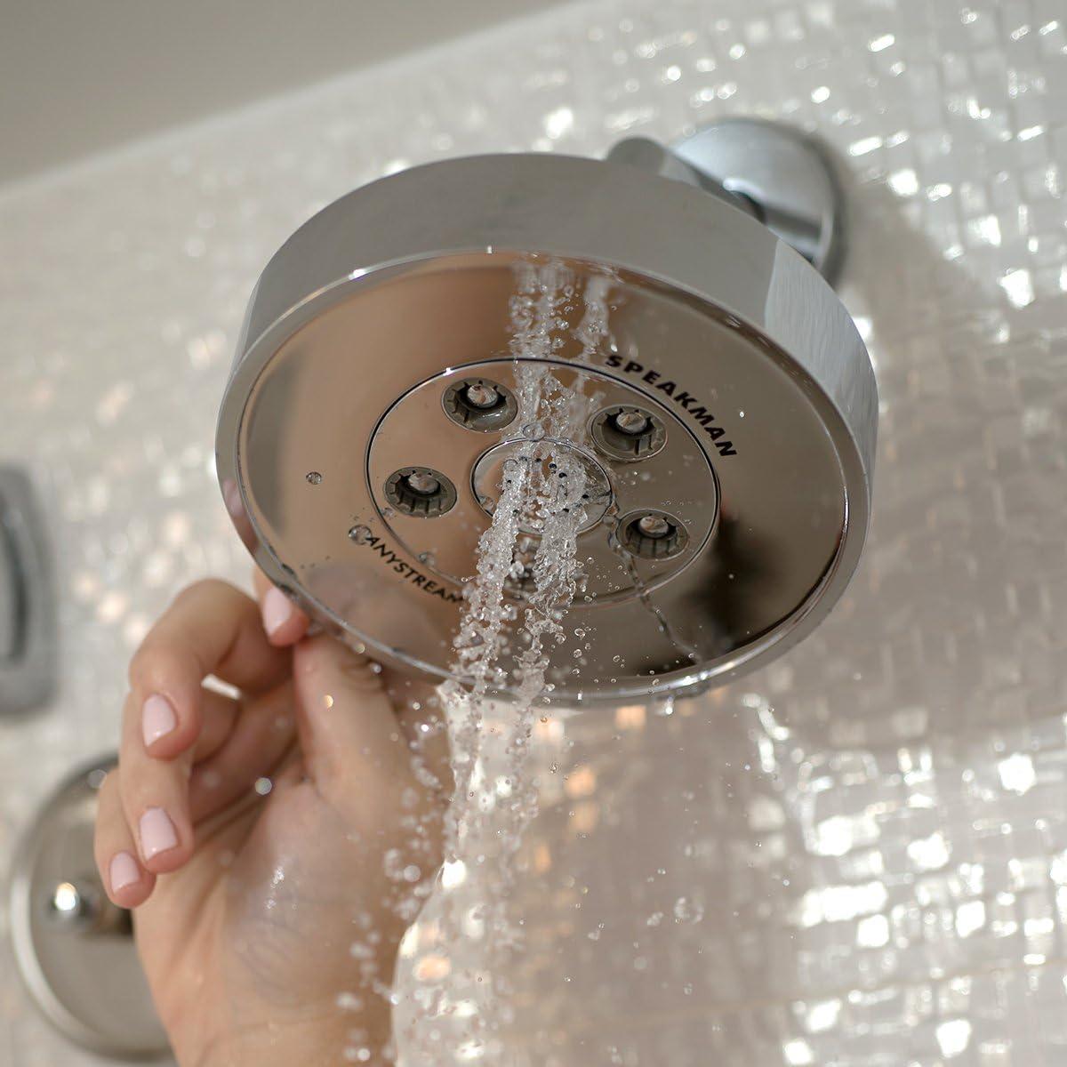 Polished Chrome Multi-Function Wall Mounted Shower Head