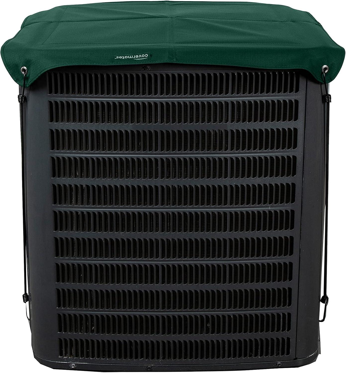 Covermates Armor Top Air Conditioner Cover - Weather Resistant Outdoor Cover, Hard AC Top Cover with Weatherproof Protection, Classic 12-Guage Vinyl, Armor Top 24W x 24D, Green