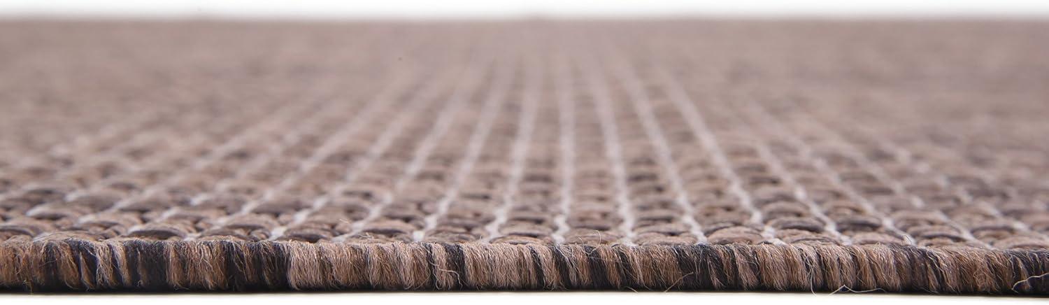 Unique Loom 7' 1 x 10' 0 Rectangle Indoor/Outdoor Solid Light Brown Area Rug