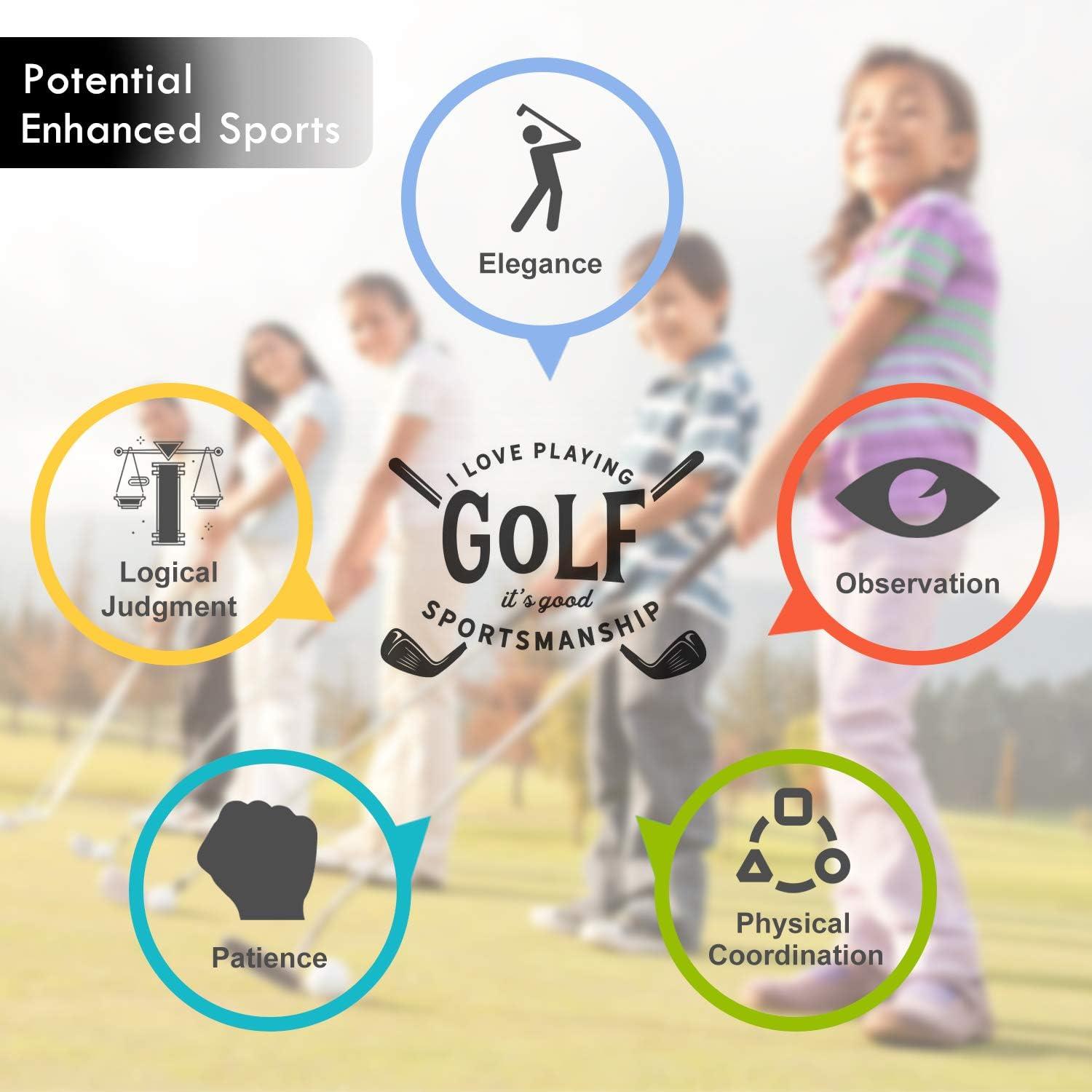 EP EXERCISE N PLAY Golf Club Set for Kids, Indoor Outdoor Sports Toys, Birthday Gift for Boys Girls Ages 2 3 4 5 6 Year Old