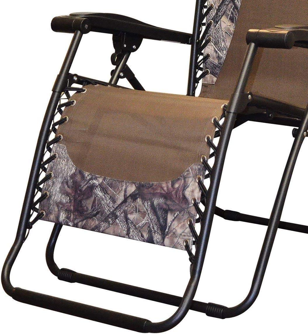 Camouflage Zero Gravity Steel Frame Outdoor Lounger with Armrests