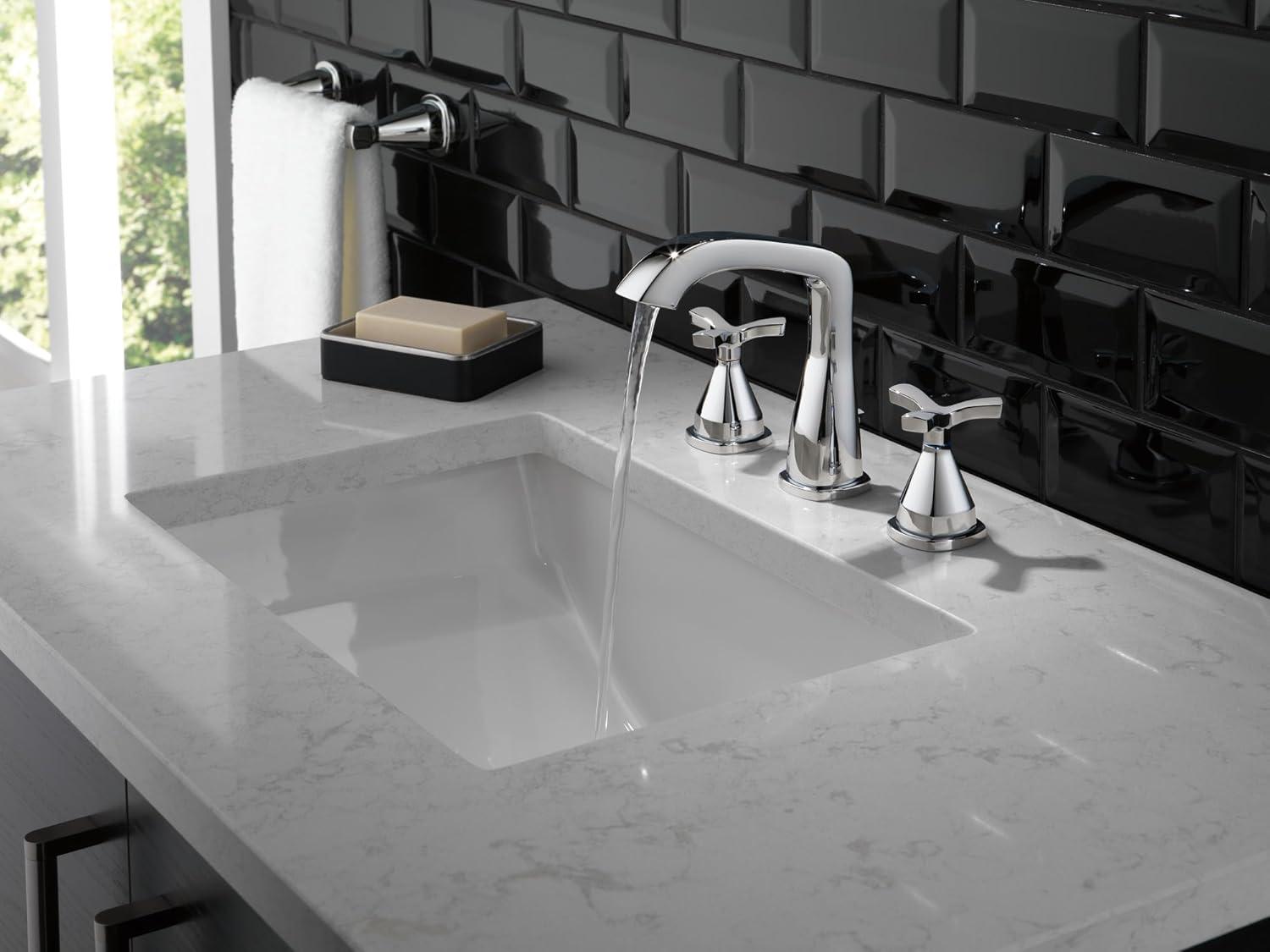 Stryke Widespread Bathroom Faucet with Drain Assembly