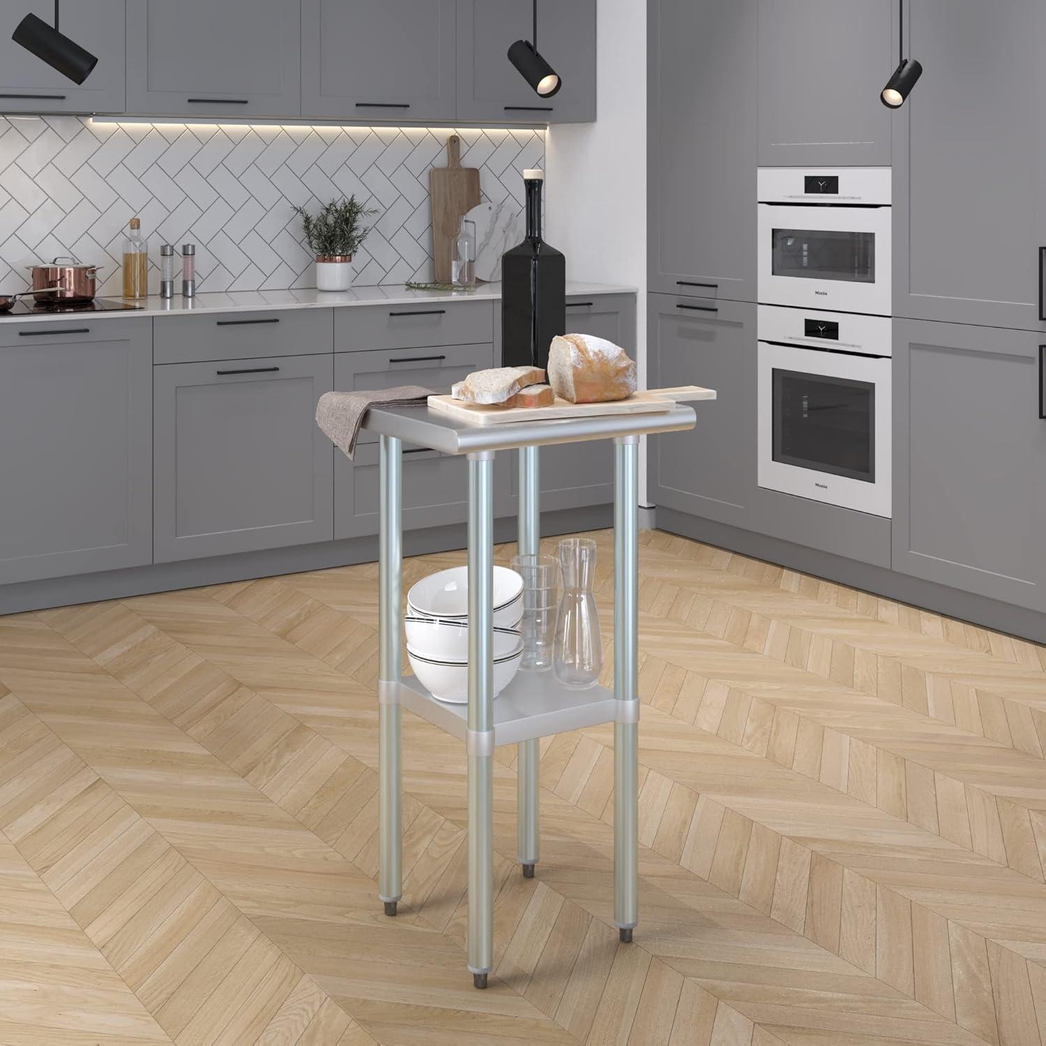 Amgood 18 in. x 18 in. Stainless Steel Table