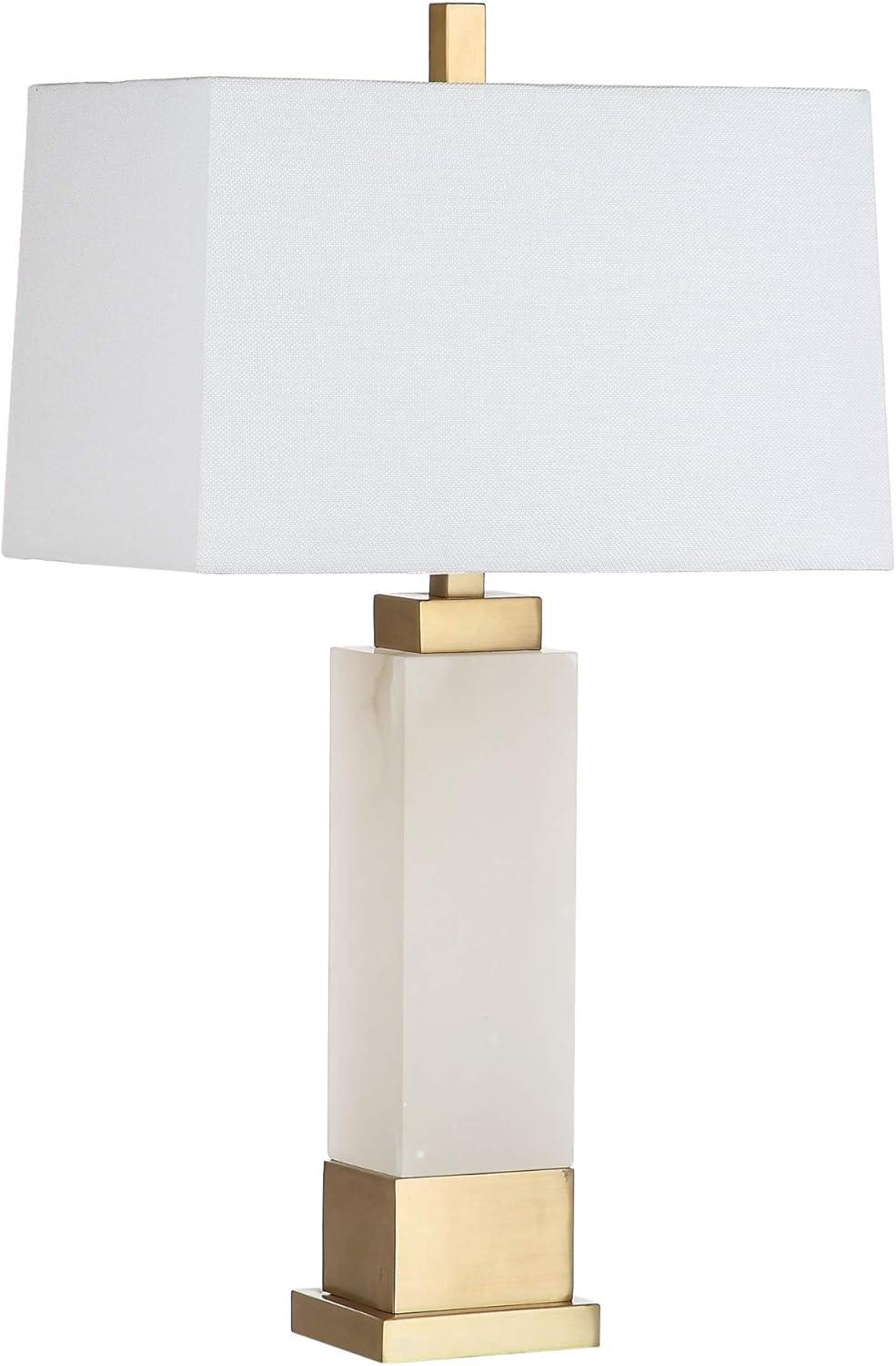 Rozella 29.5-Inch White and Gold Marble Table Lamp