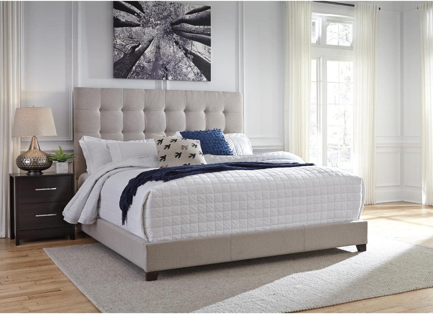 Dolante King Tufted Upholstered Low Profile Standard Bed