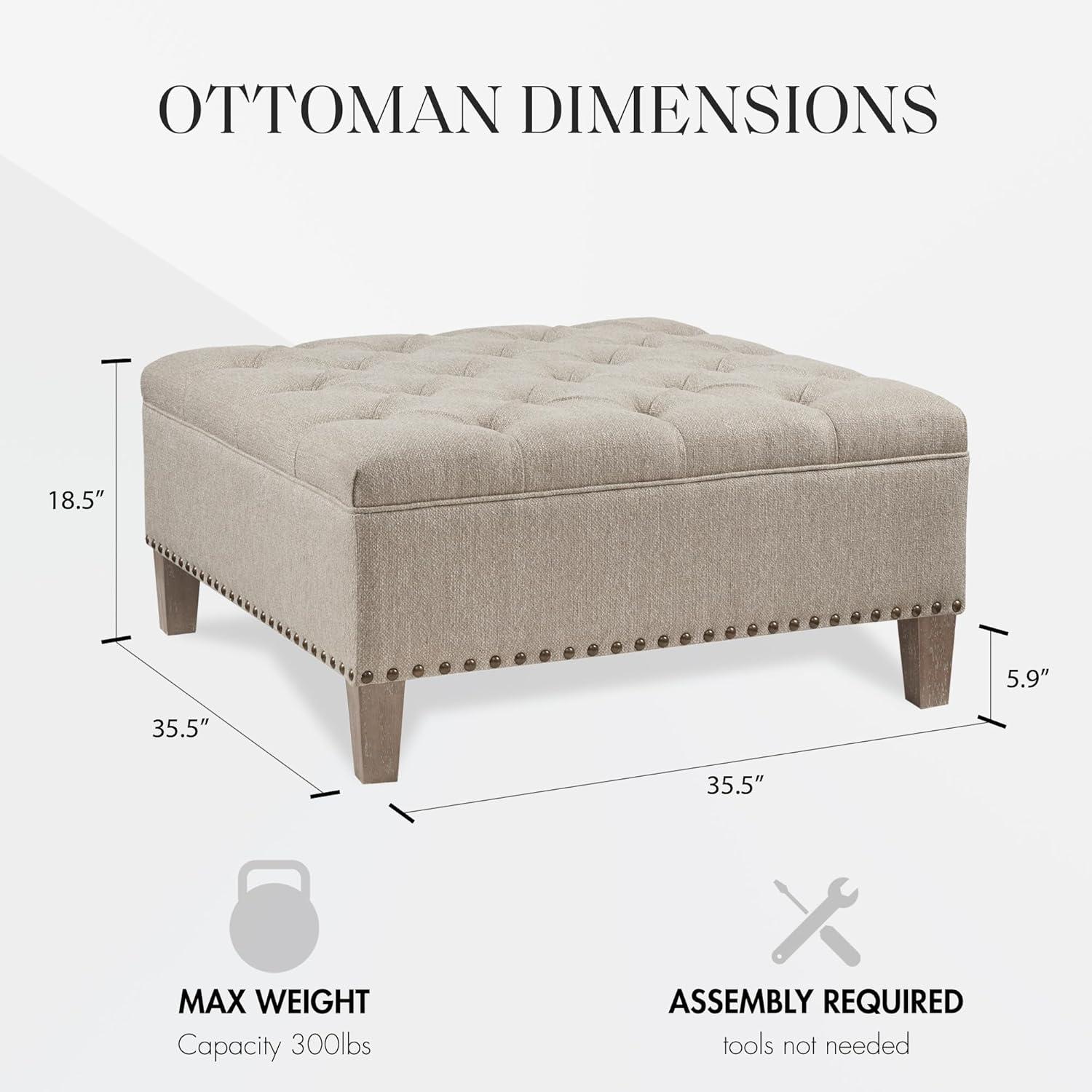 Tufted Square Cocktail Ottoman - Madison Park