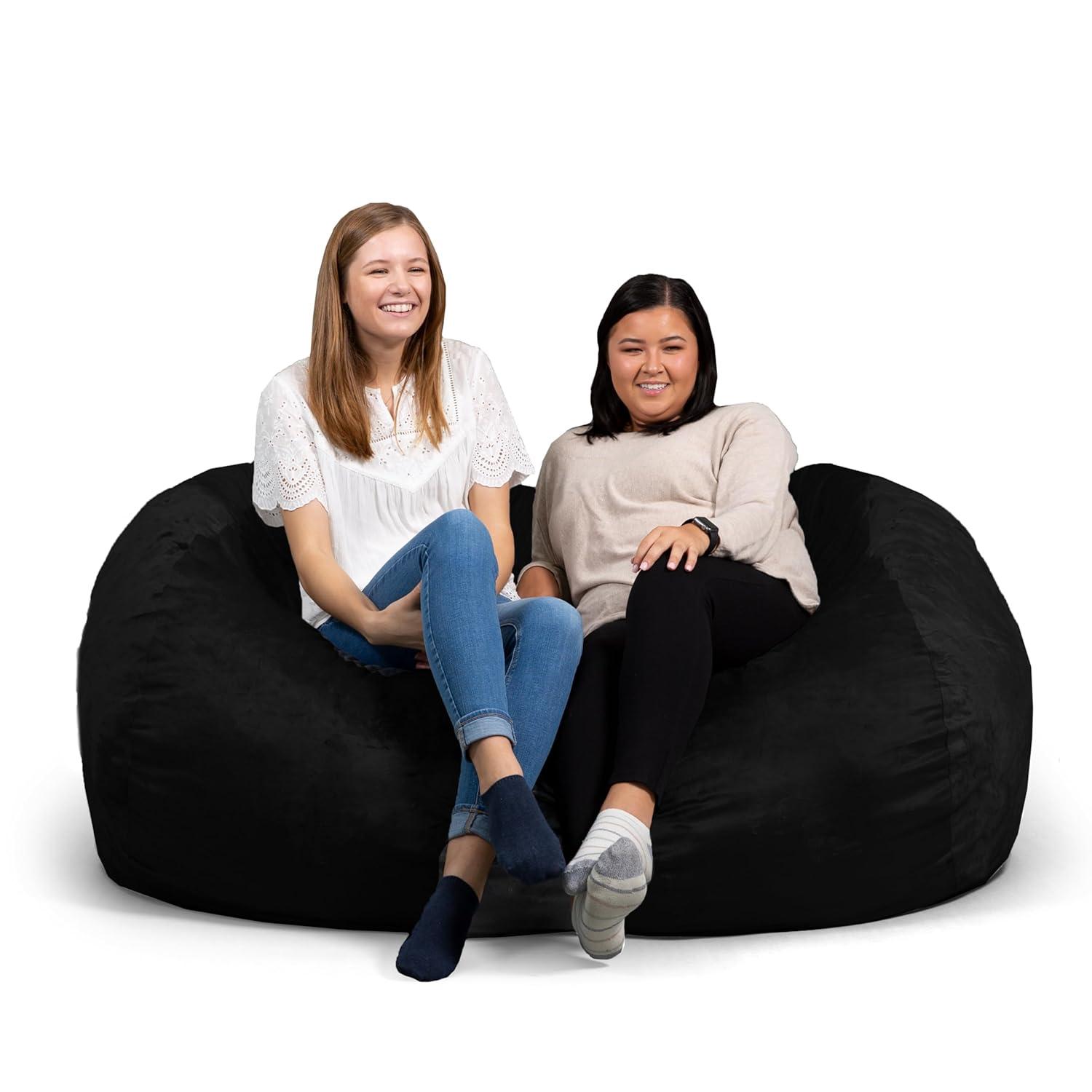 Big Joe Giant Foam Filled Bean Bag Sofa with Soft Removeable Cover