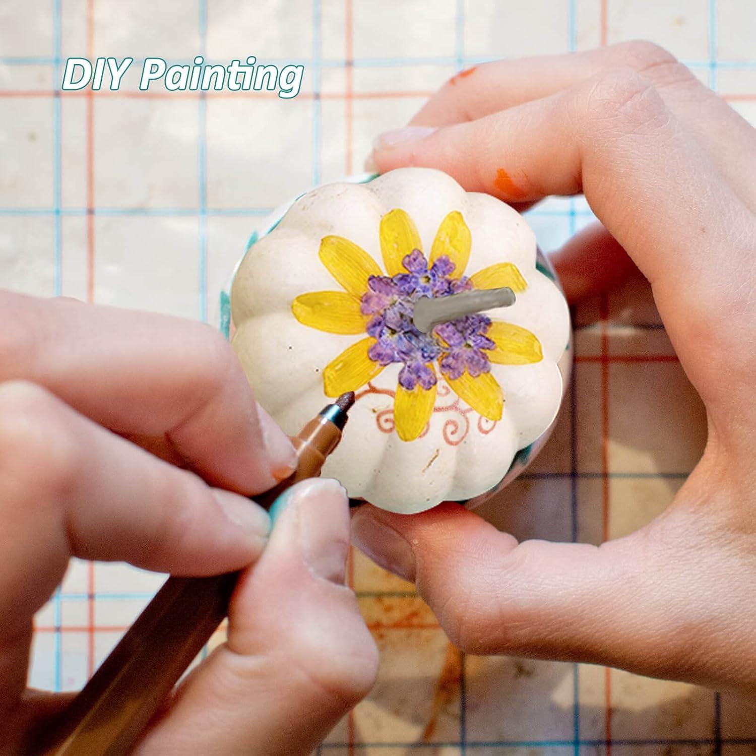 Bibana 12 Pack Artificial Assorted Pumpkins, Mini Fake Pumpkins Artificial Vegetables for Halloween,Harvest Thanksgiving Party Decor (White)