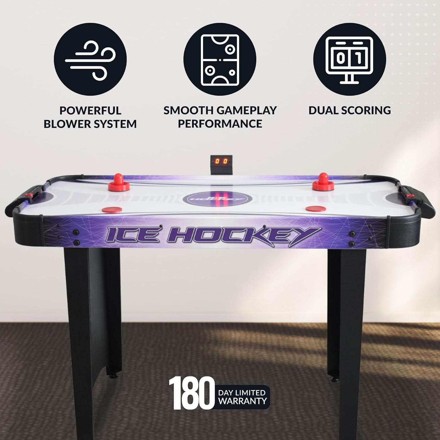 Hat Trick 54" 2 -Player Air Hockey Table with Manual Scoreboard