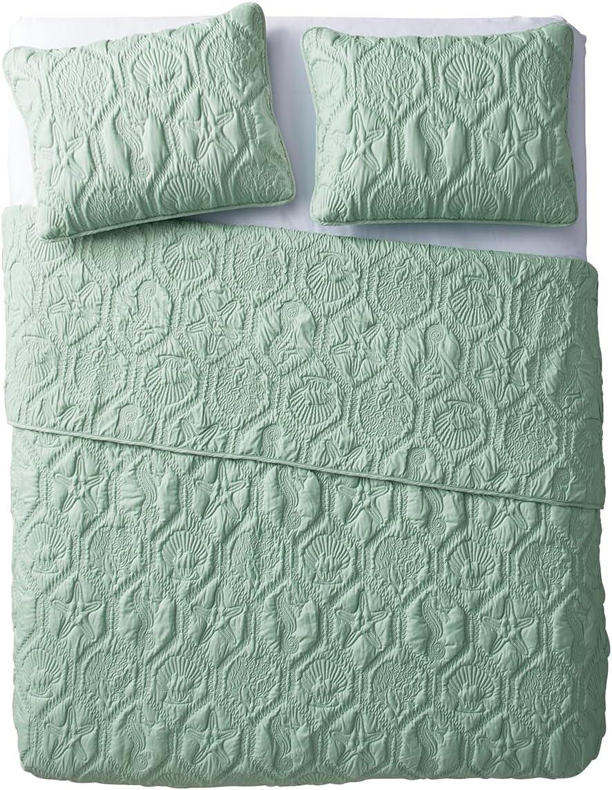 VCNY Shore 3-Piece Embossed Quilt Set