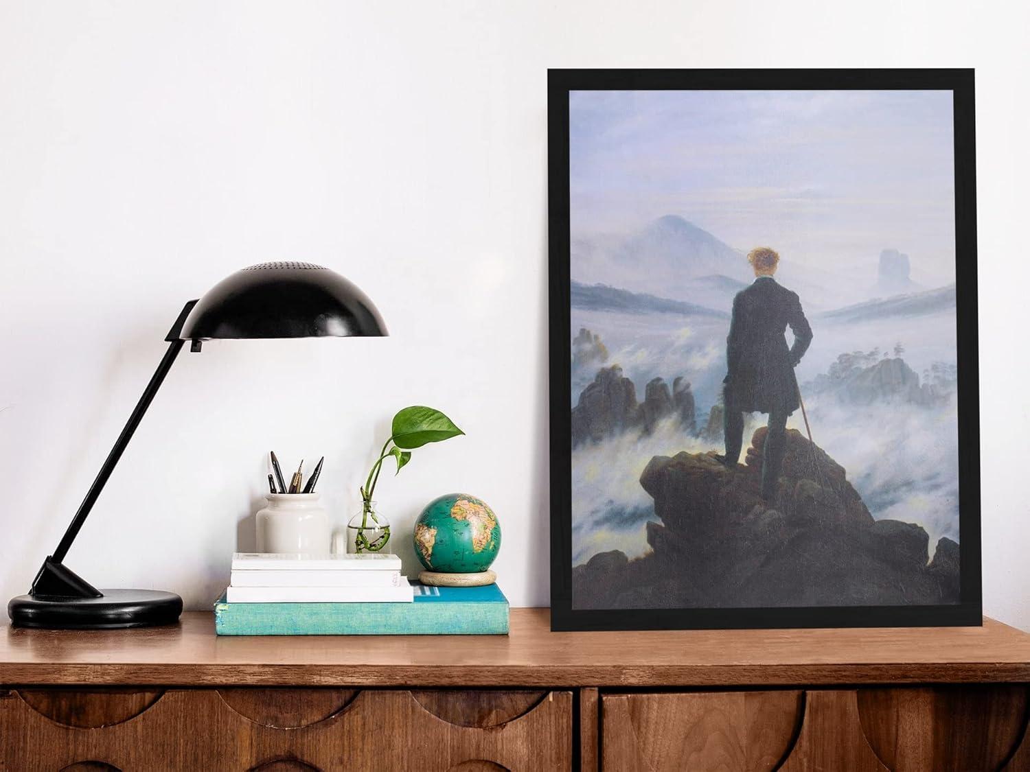 Wanderer Above The Sea of Fog 1818 by Caspar David Friedrich Museum Art Print Poster Classy Classic Vintage Retro Aesthetic Modern Wall Decor Picture Bedroom Cool Wall Art Print Poster 12x18