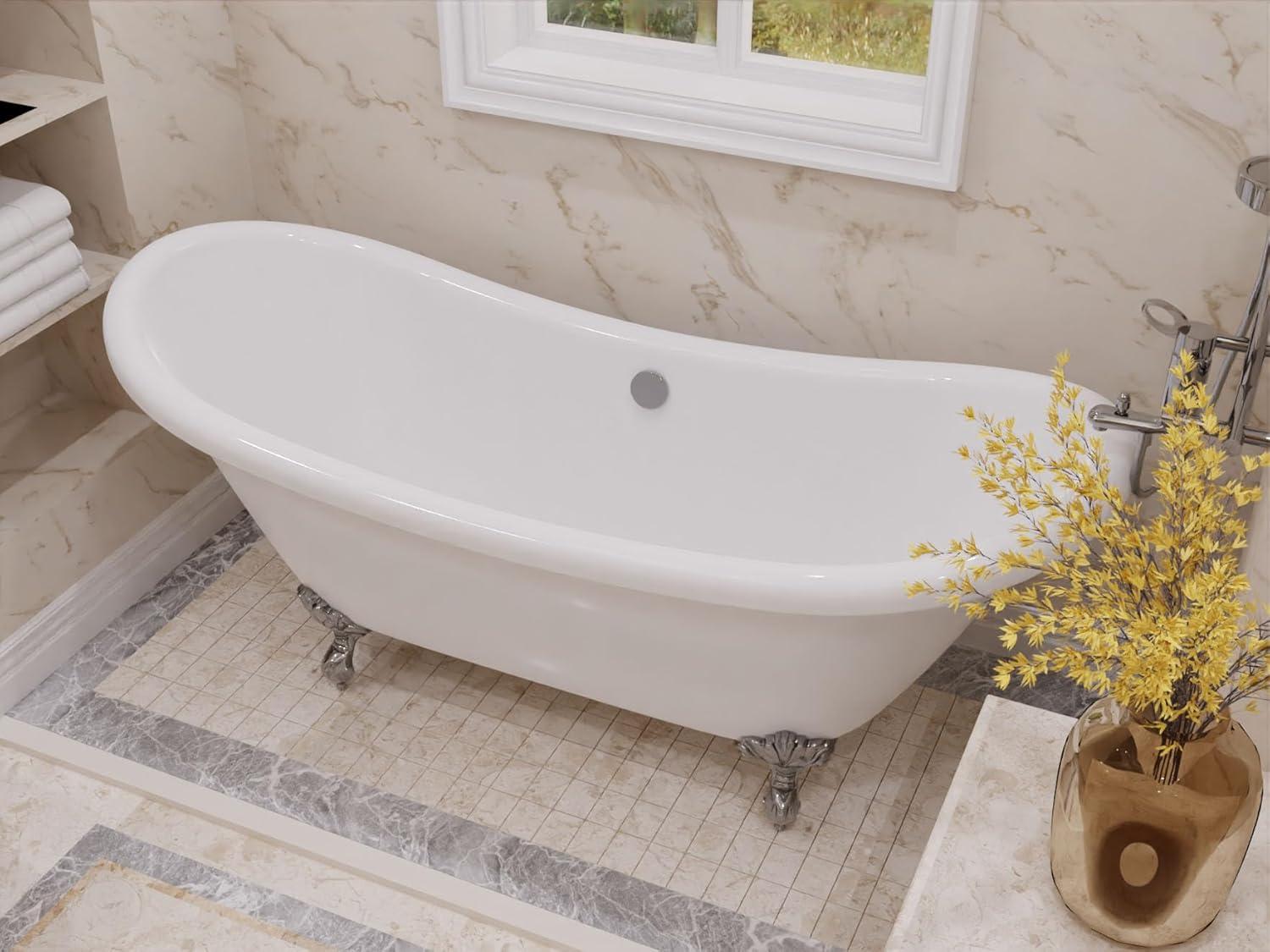 Belissima Series 69.29'' x 28.35'' Freestanding Soaking Acrylic Bathtub