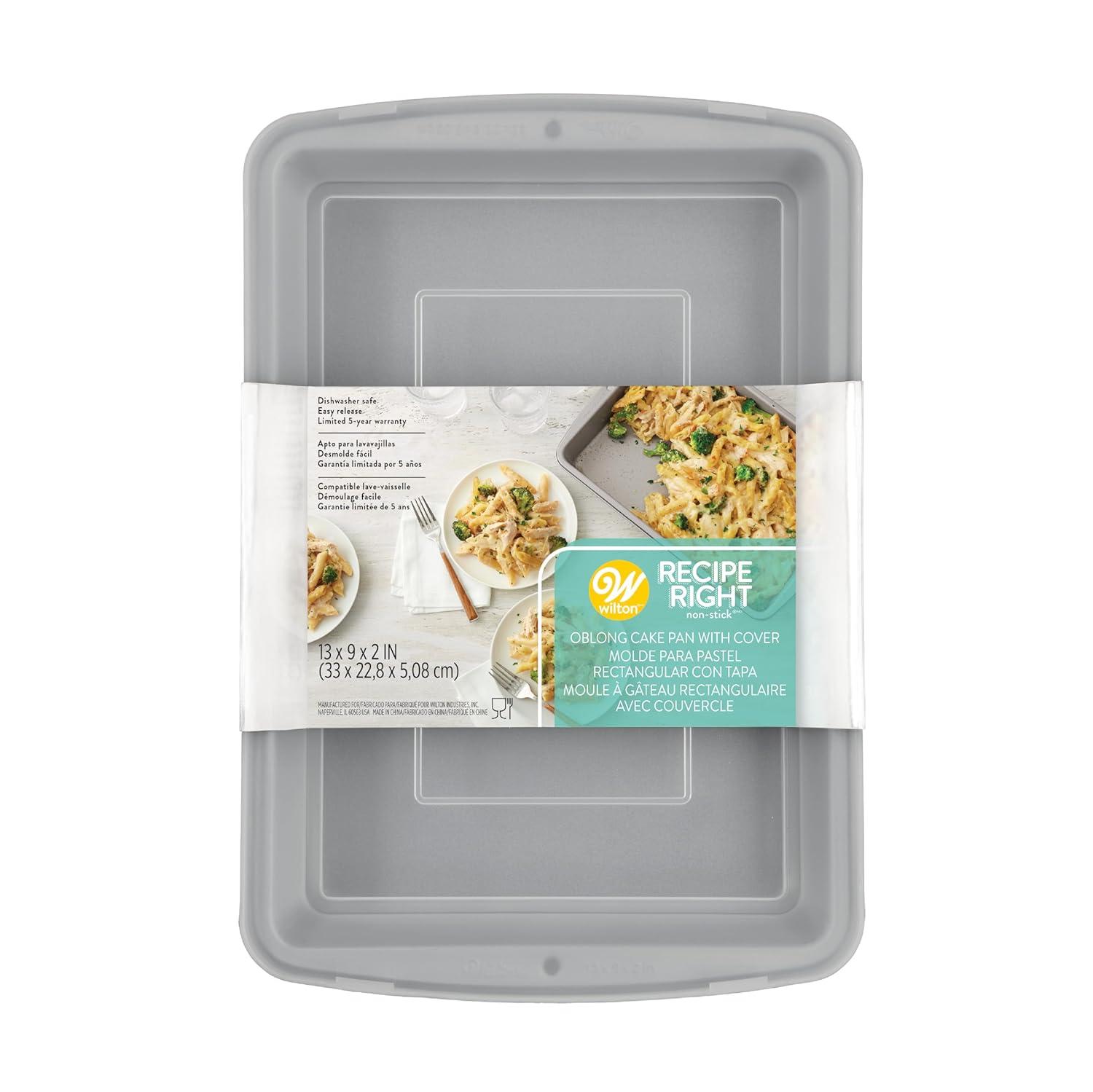 Wilton Wilton 191003187 Recipe Right Non Stick Covered Cake Pan, 13" X 9"