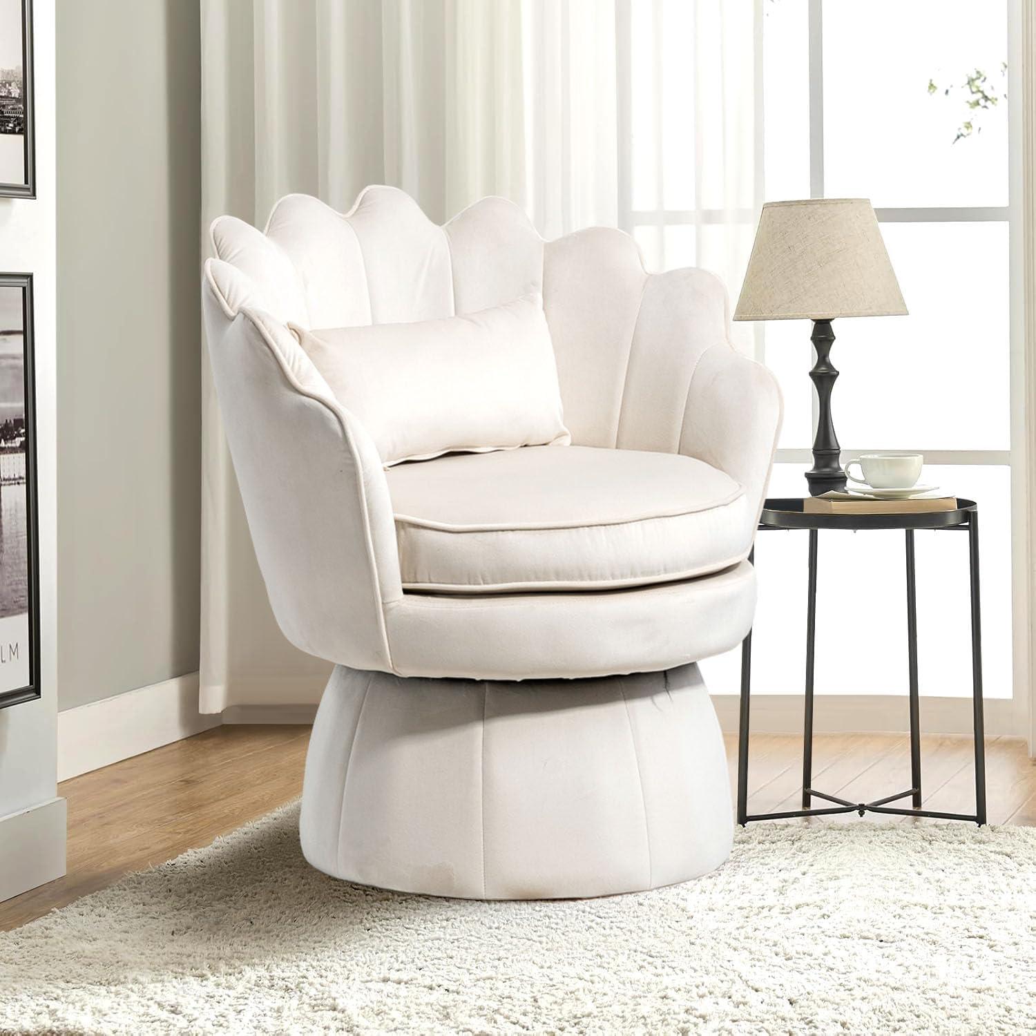 House of Hampton® Upholstered Velvet Swivel Barrel Accent Chair (Set of 2)