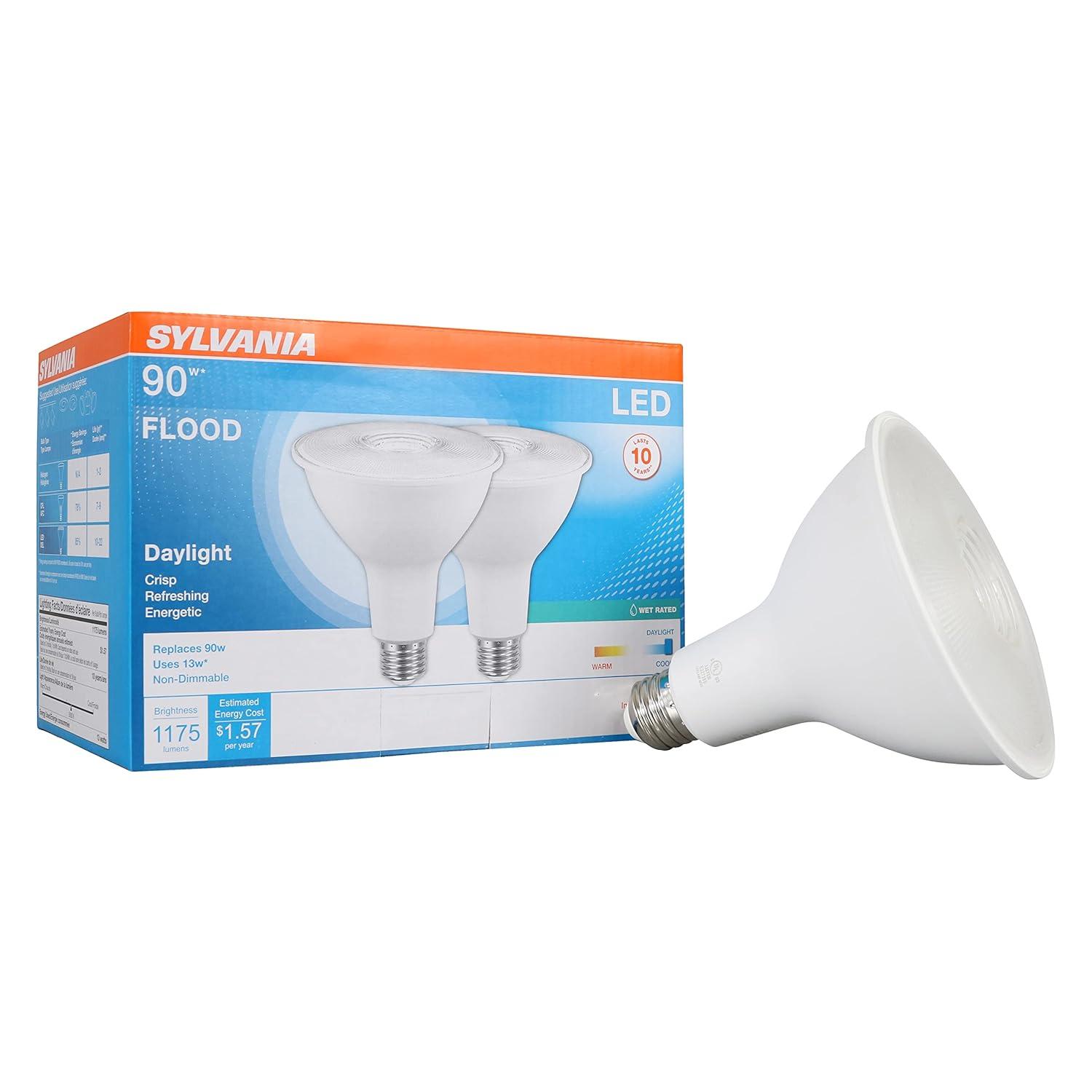 Sylvania 90W Equivalent Daylight LED PAR38 Flood Light Bulbs