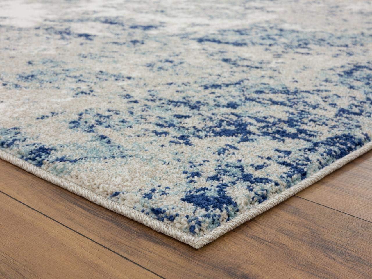 Luxe Weavers Beverly Collection Blue 8x10 Modern Abstract Area Rug