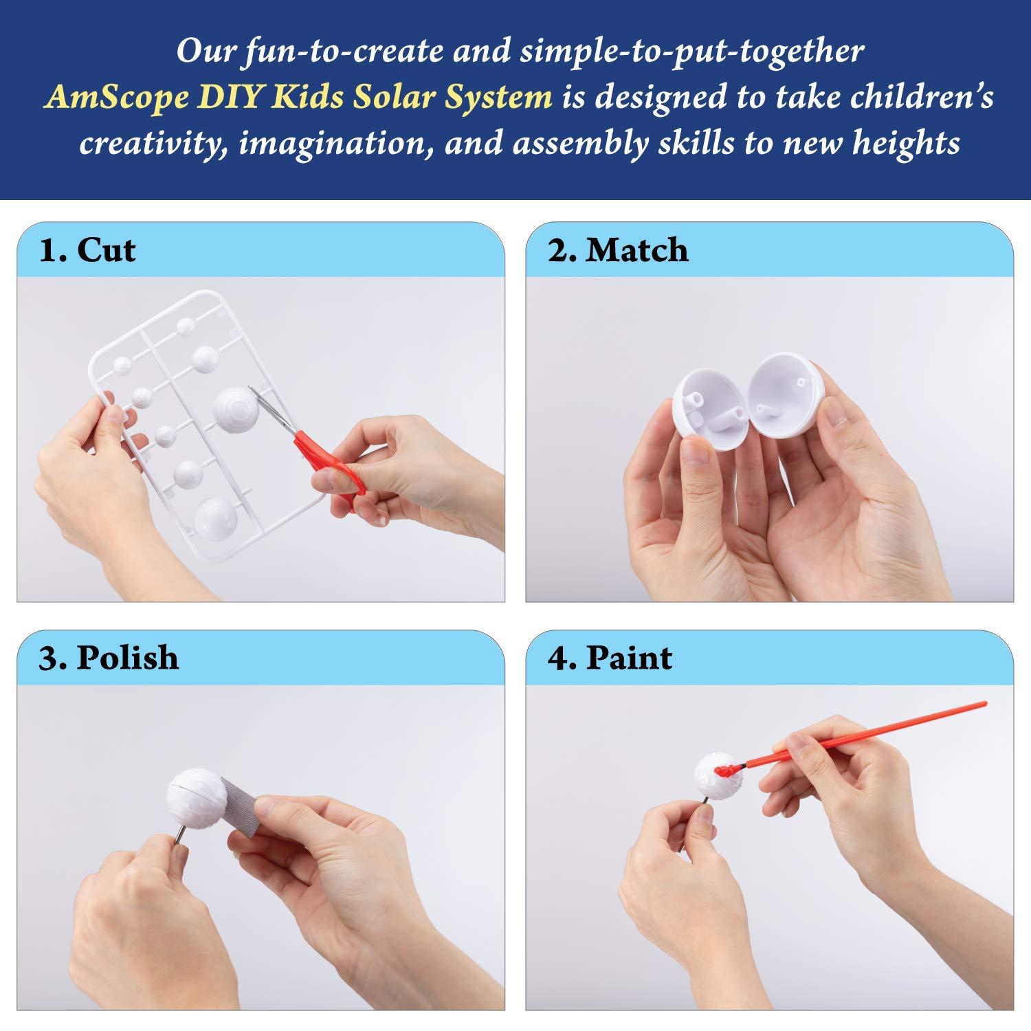 Kids Solar System Planetarium Model DIY STEM Science Build & Paint Kit