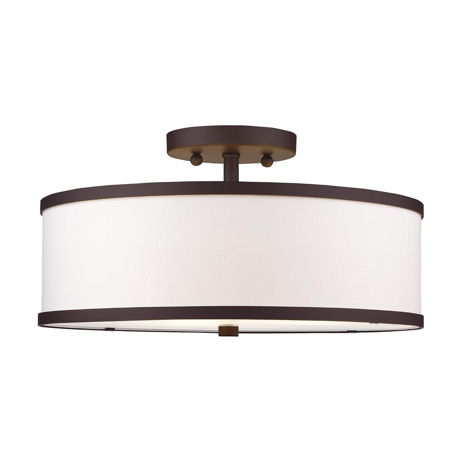 Livex Lighting Park Ridge 3 - Light Semi-Flush Mount in  Bronze