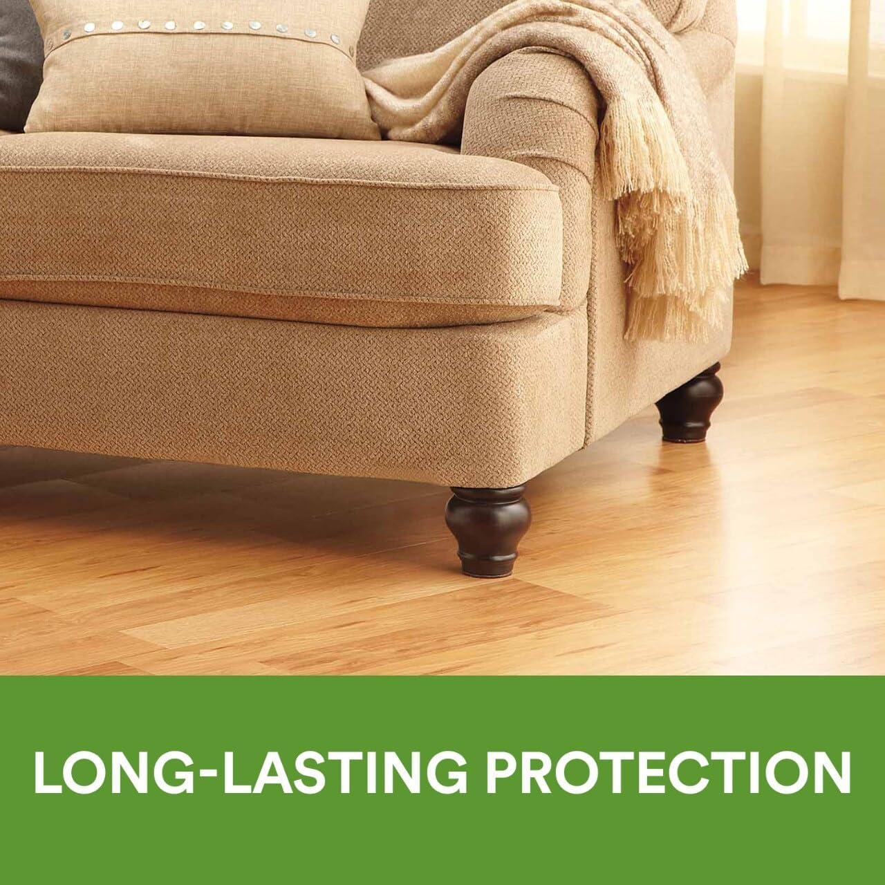 3 in. Brown Round Surface Protection Felt Floor Pads (4-Pack)