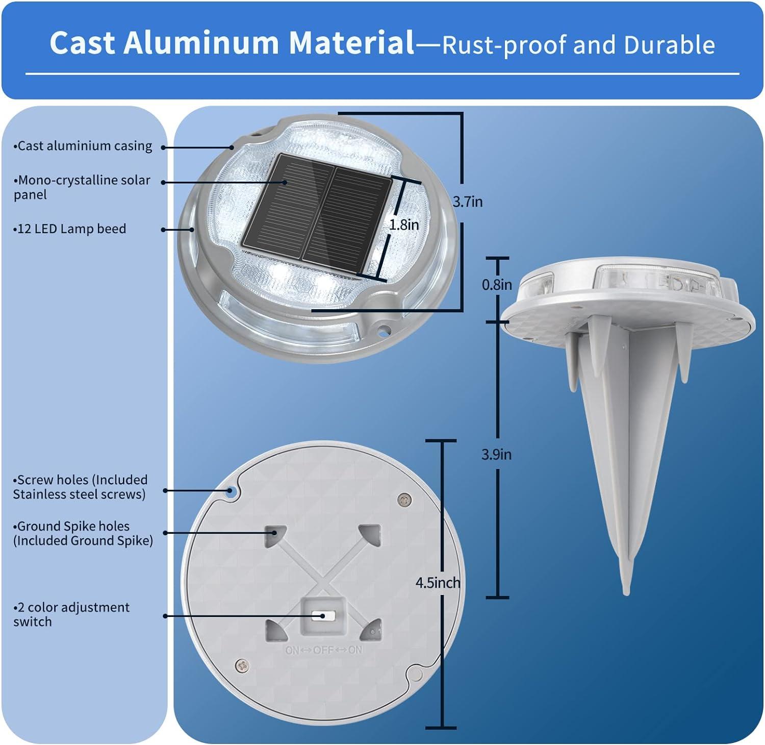 Modern Solar LED Pathway Lights Multipack in White and Blue