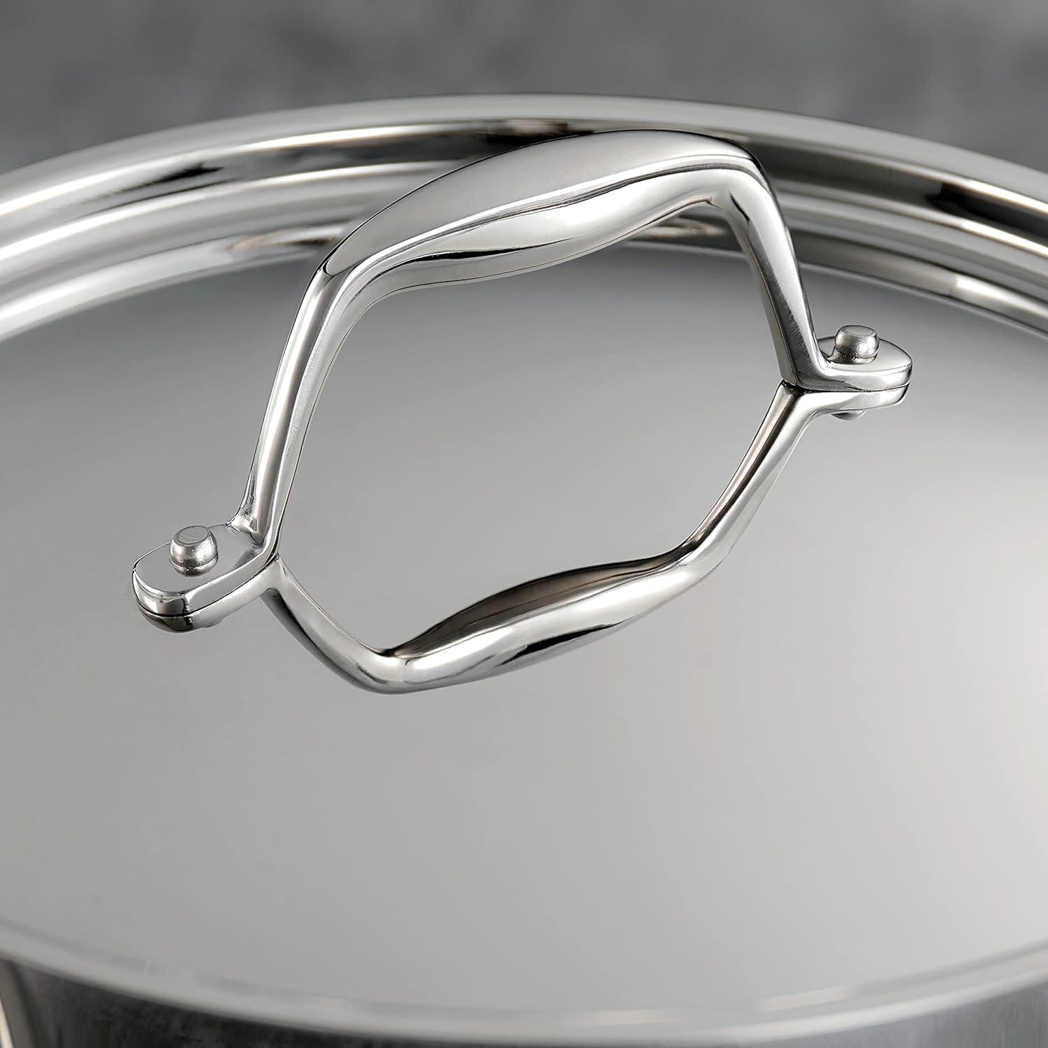 3-Quart Stainless Steel Induction-Ready Saucepan with Lid