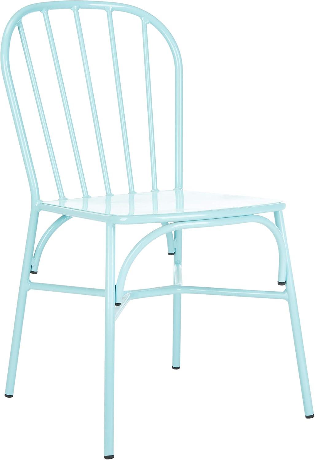 SAFAVIEH Everleigh Outdoor Patio Side Chair, Baby Blue, Set of 2