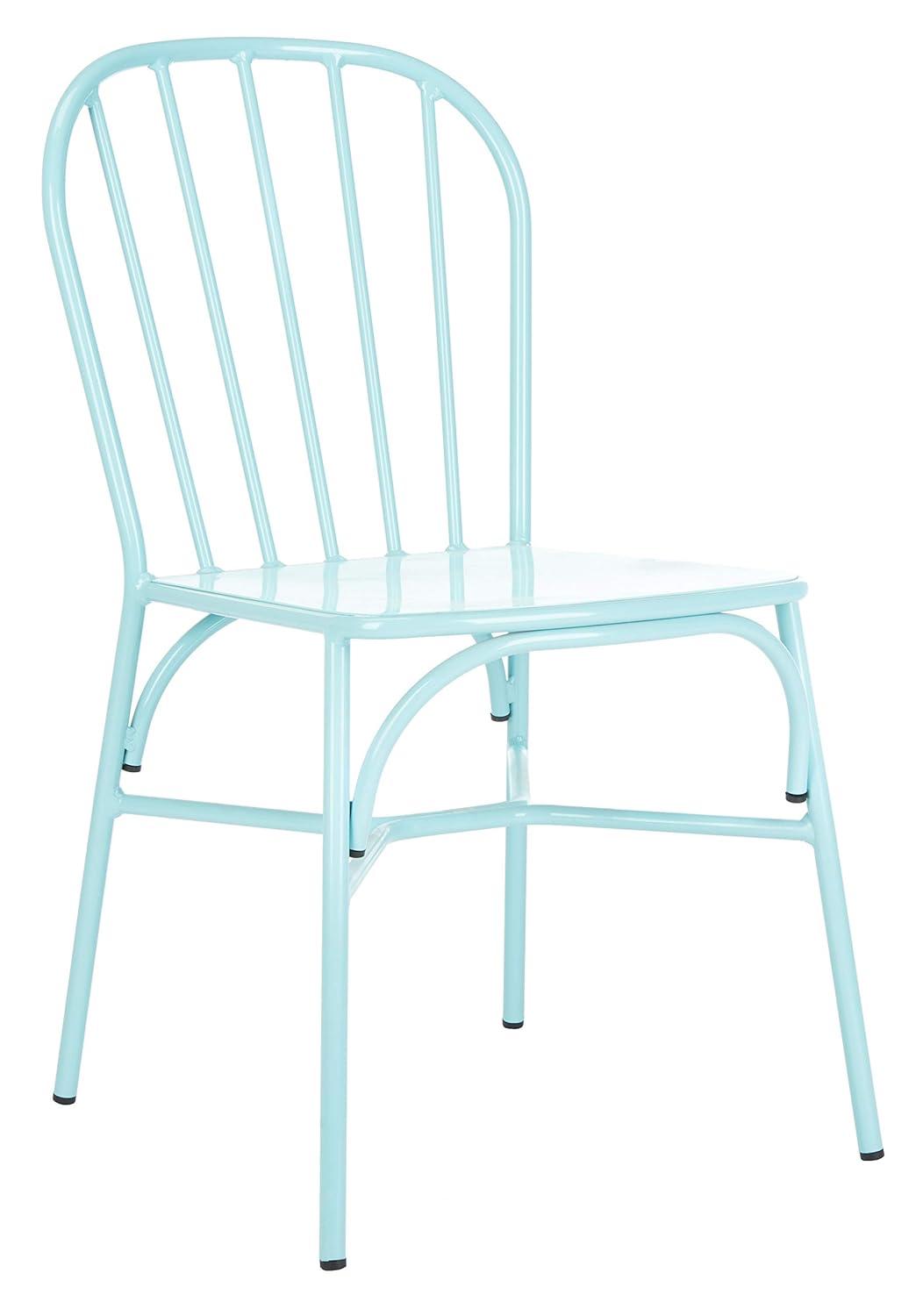 SAFAVIEH Everleigh Outdoor Patio Side Chair, Baby Blue, Set of 2