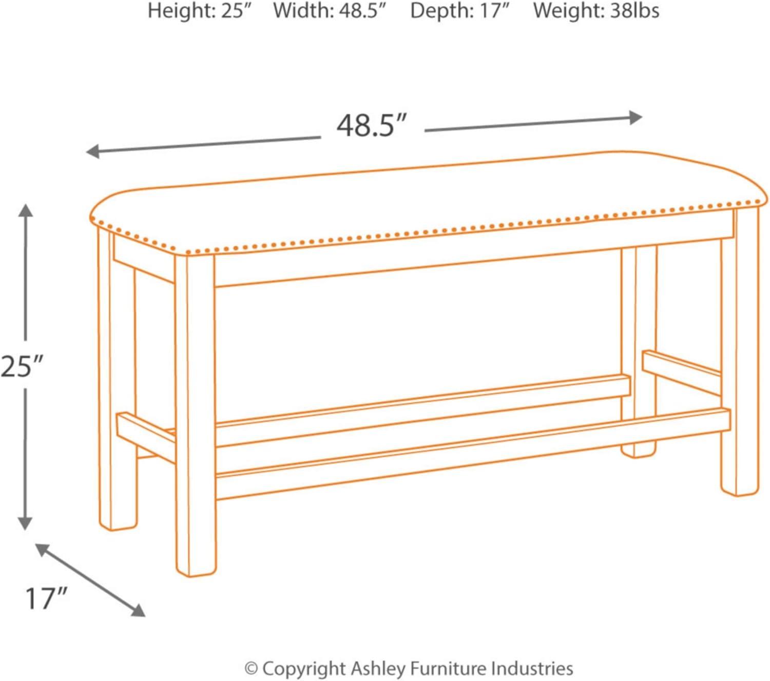 Signature Design by Ashley Casual Moriville Counter Height Dining Bench  Beige