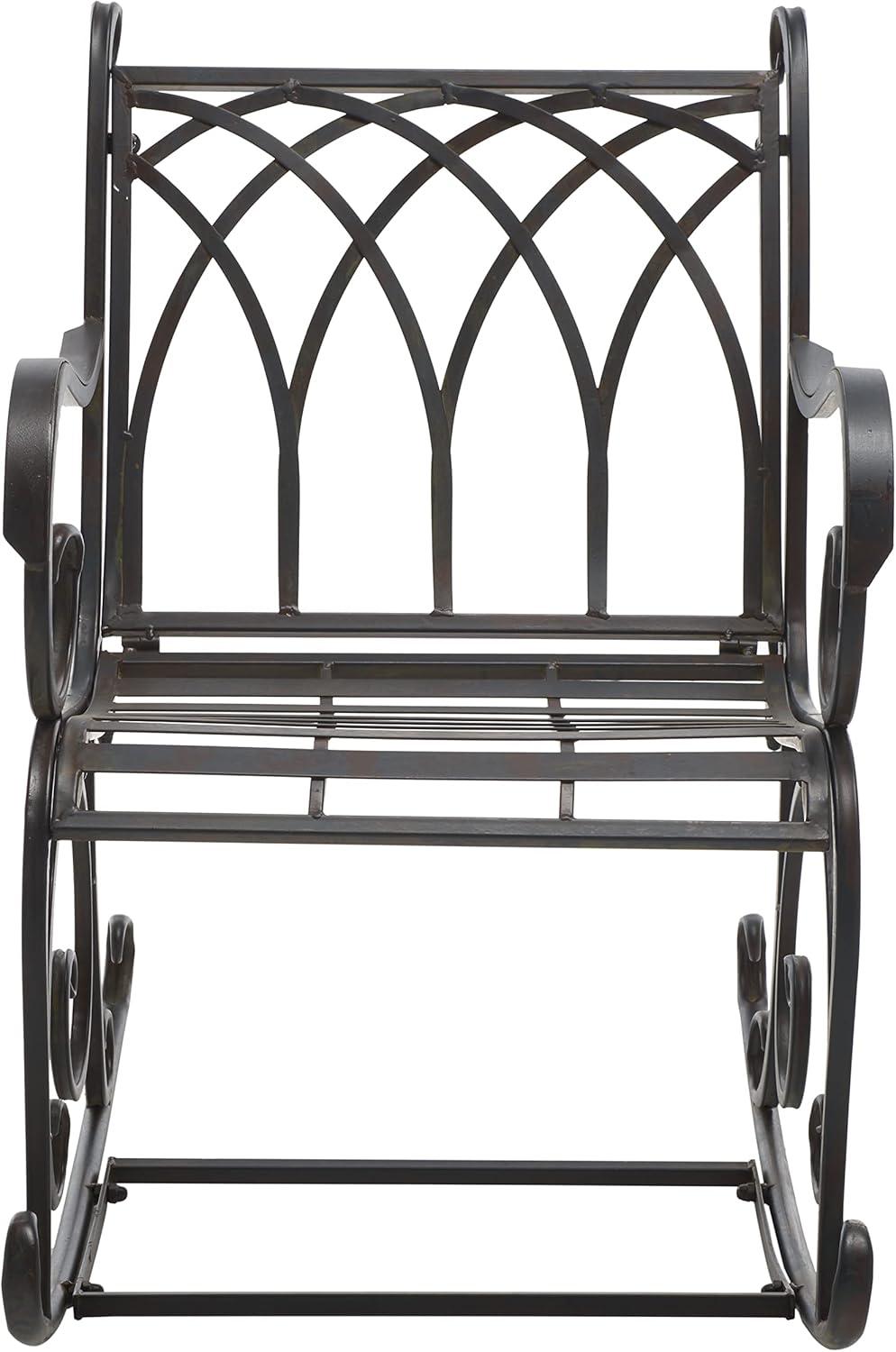 Medrano Rocking Chair Indoor/Outdoor - PAT5030 - Black Rust - Safavieh