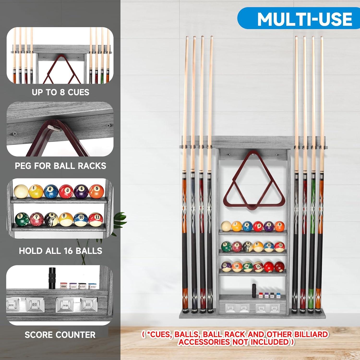 GSE Games & Sports Expert GSE Games & Sports Expert Wood Pool Cue Rack