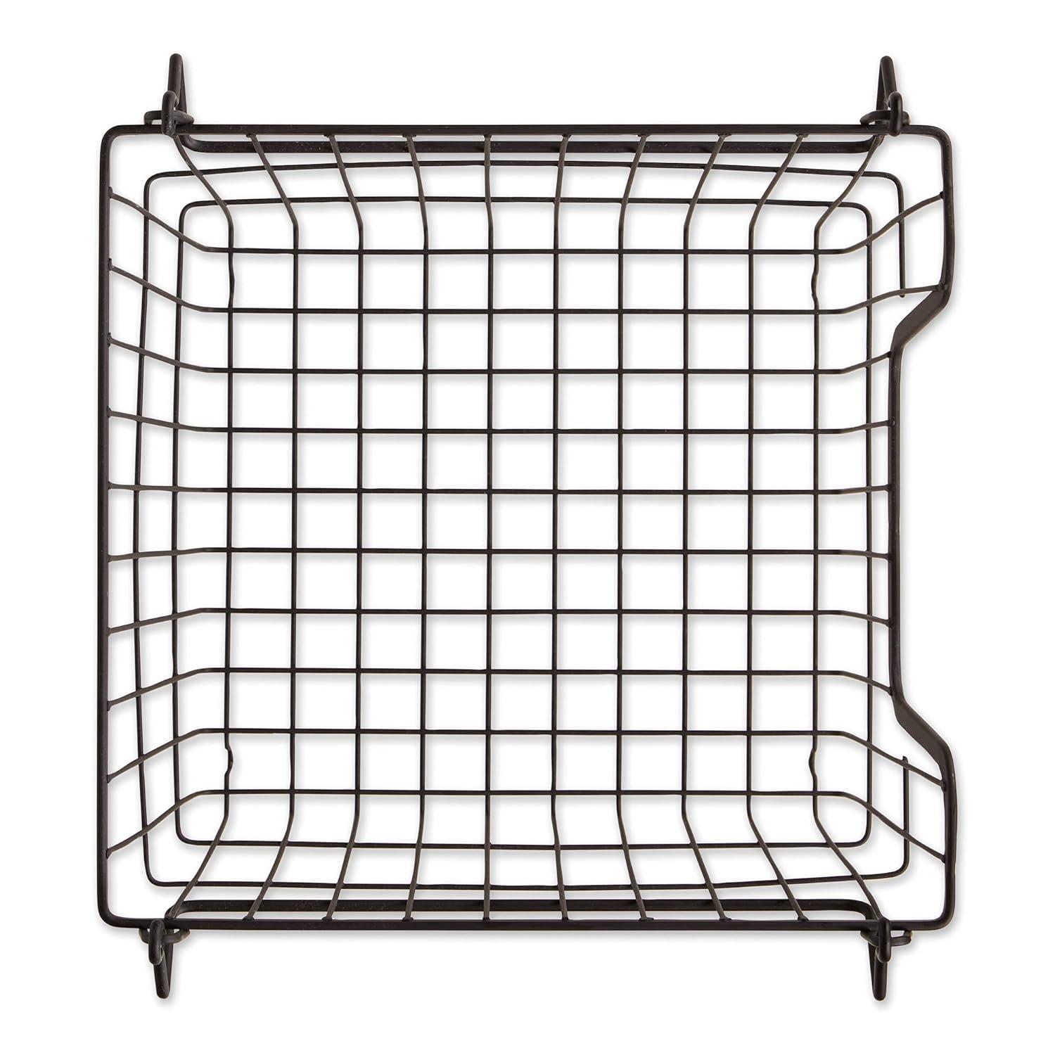 Metal Basket Black Square Small 11X11X6