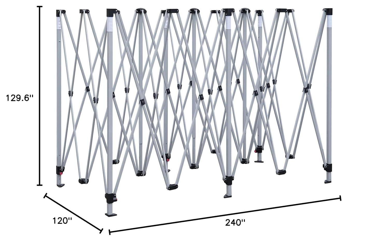 HYD-Parts 10x20 Feet Pop Up Canopy Tent Frame Replacement, Only Frame