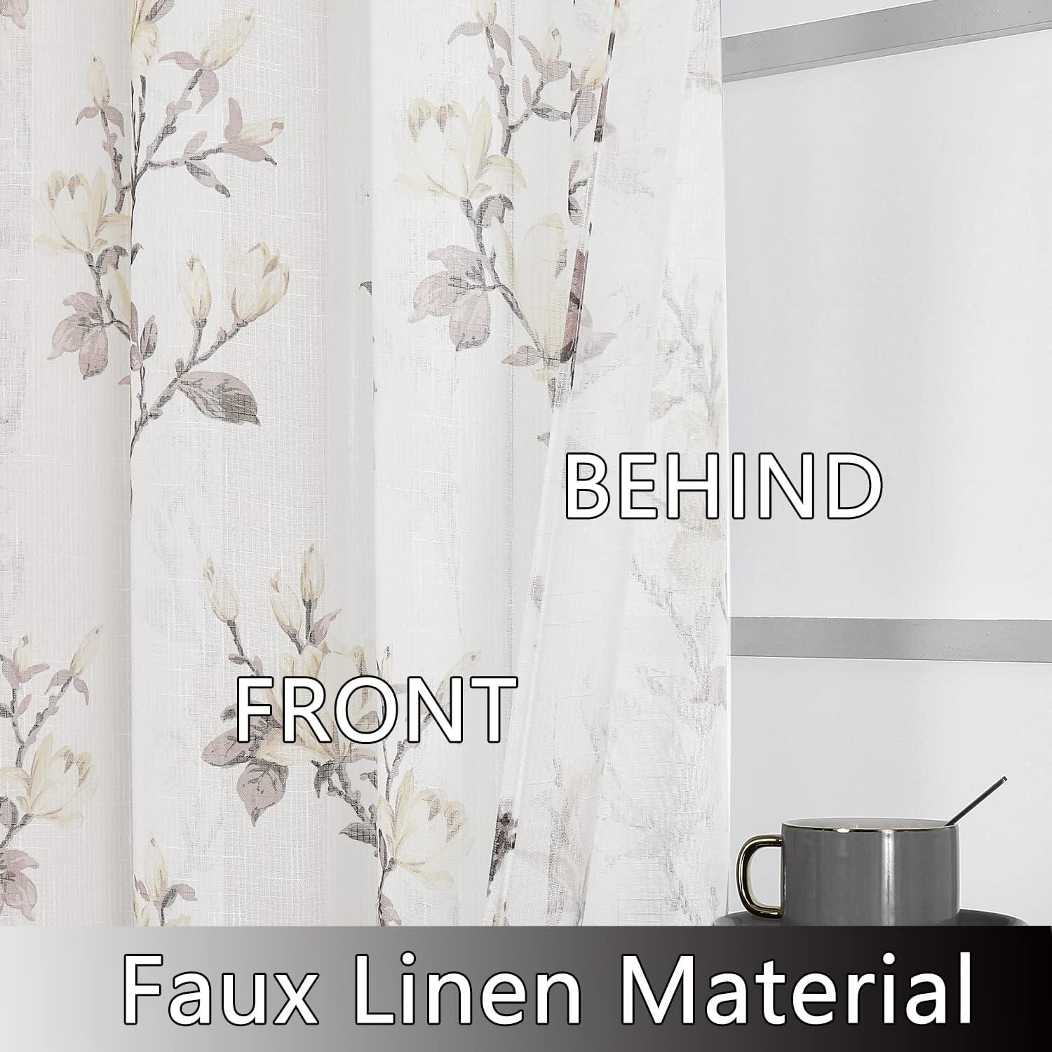 Ettine Polyester Semi Sheer Curtain Pair