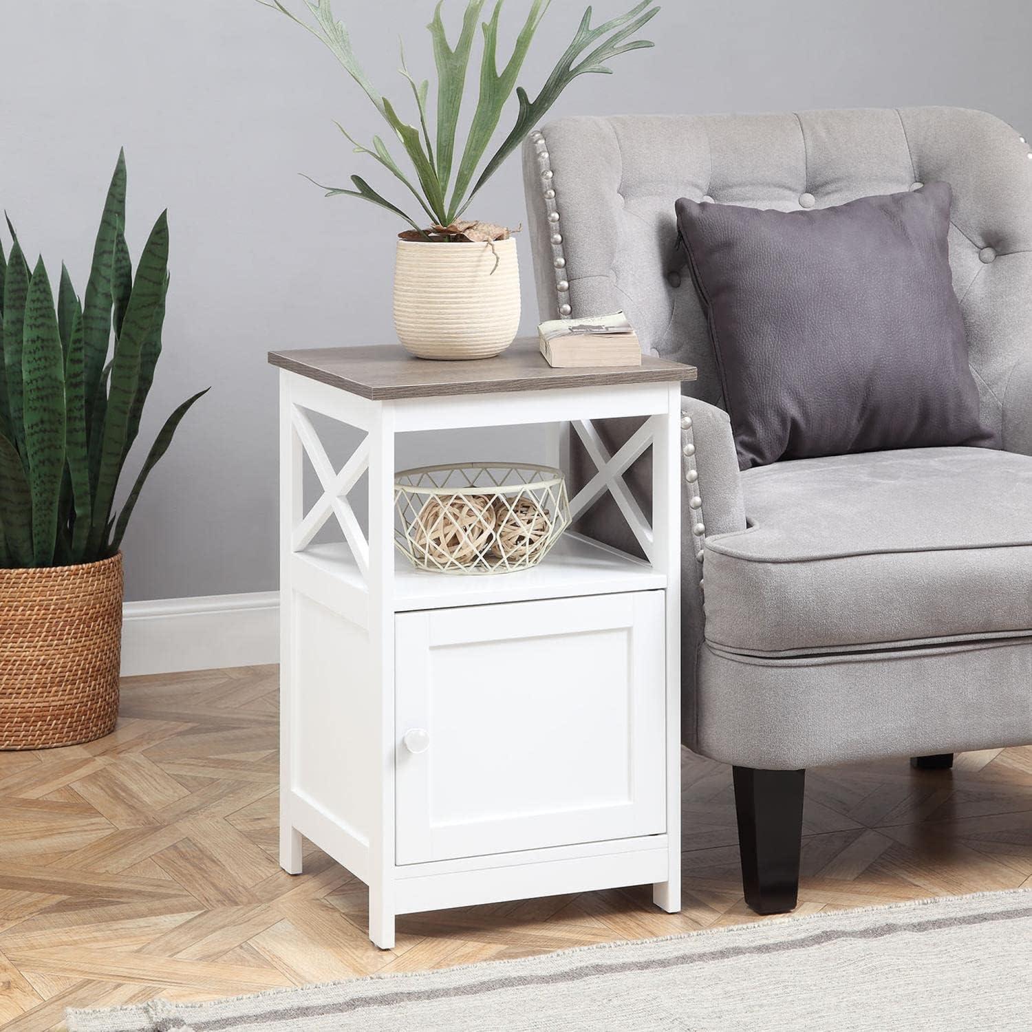 Convenience Concepts Oxford End Table with Cabinet, Multiple Finishes