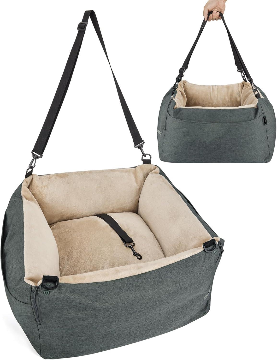 ATCHISON Detachable Washable and Waterproof Puppy Booster Car seat Soft Portable Dog Bed