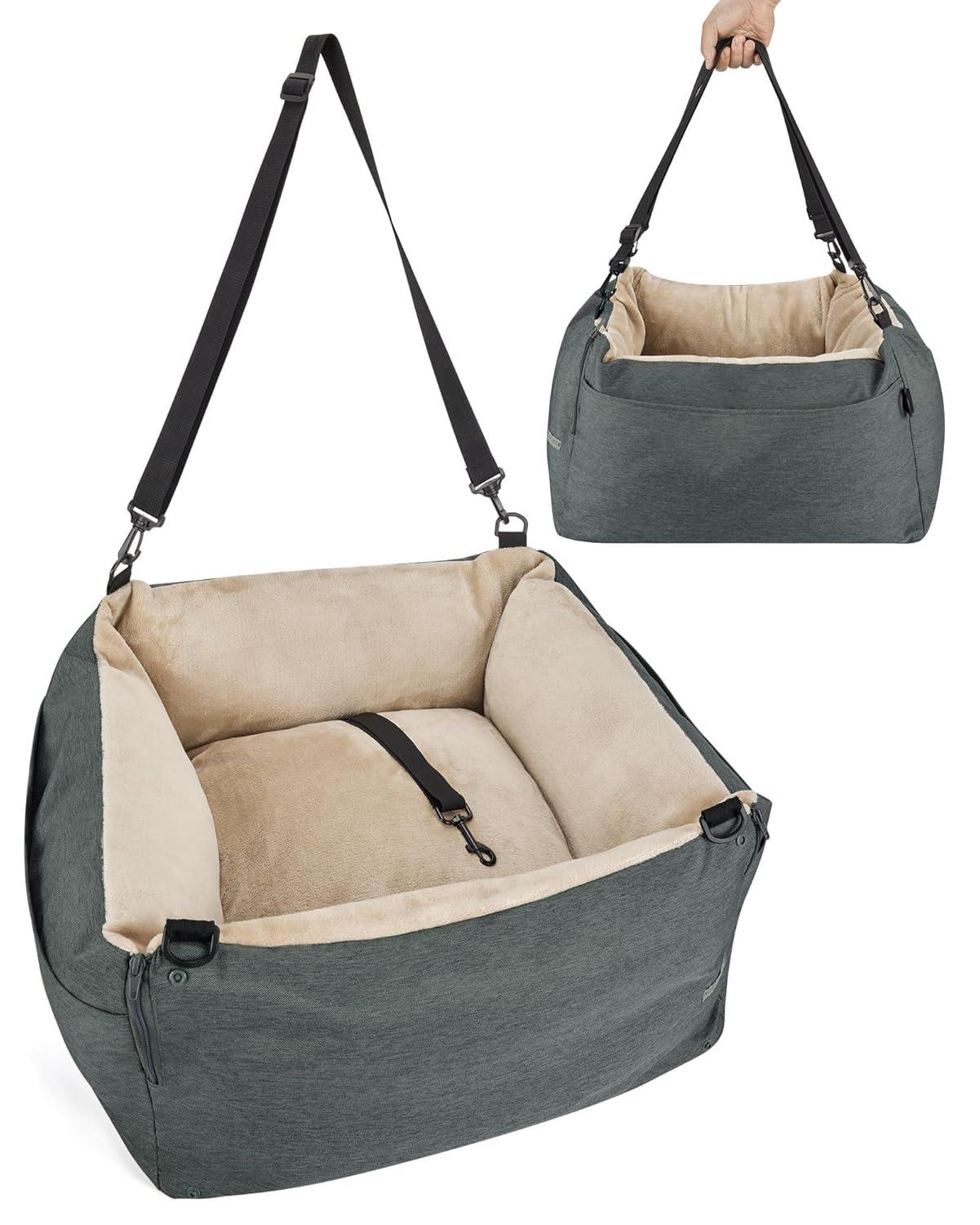 ATCHISON Detachable Washable and Waterproof Puppy Booster Car seat Soft Portable Dog Bed